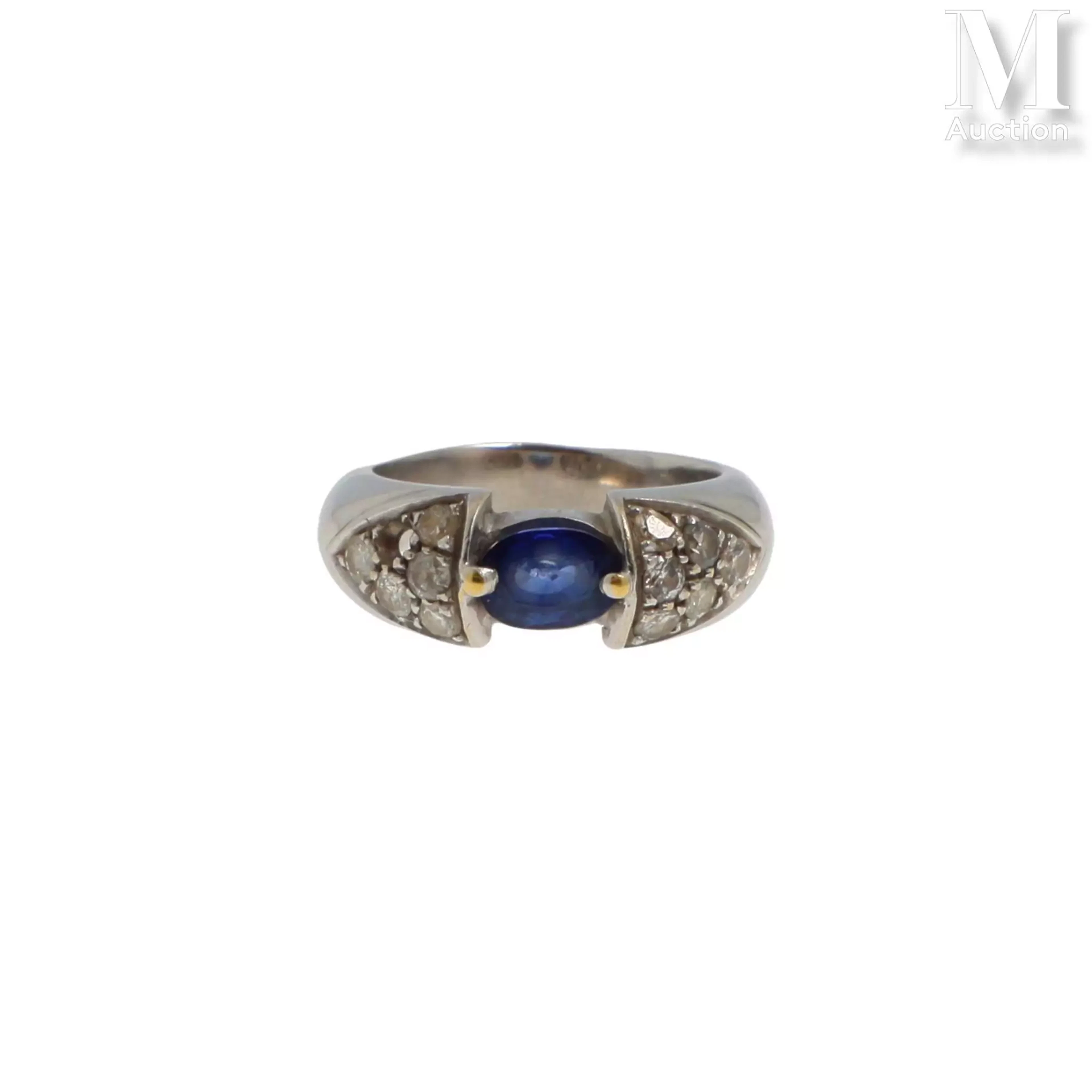 Bague saphir diamants
