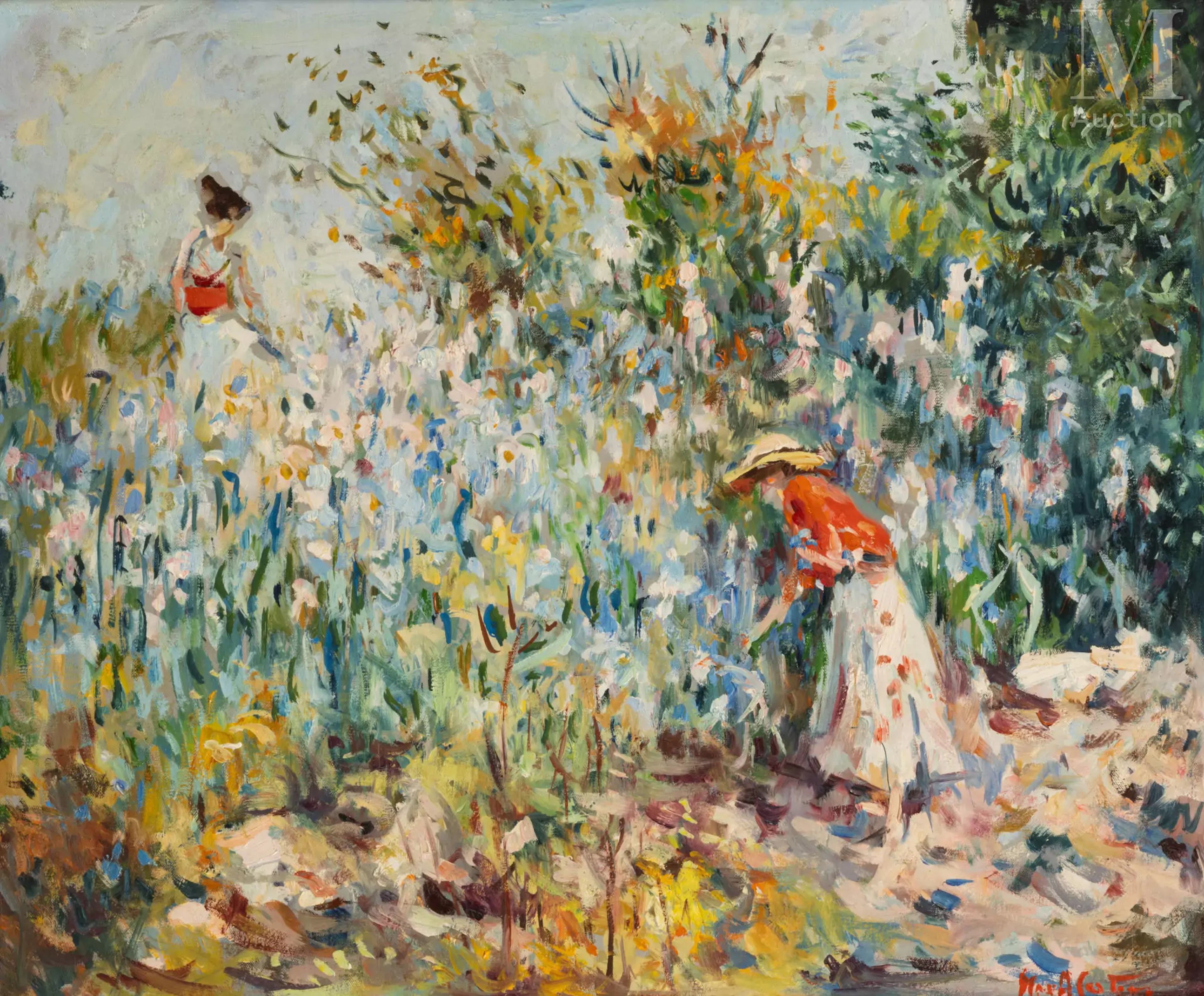 Max AGOSTINI (1914 - 1997) La cueillette