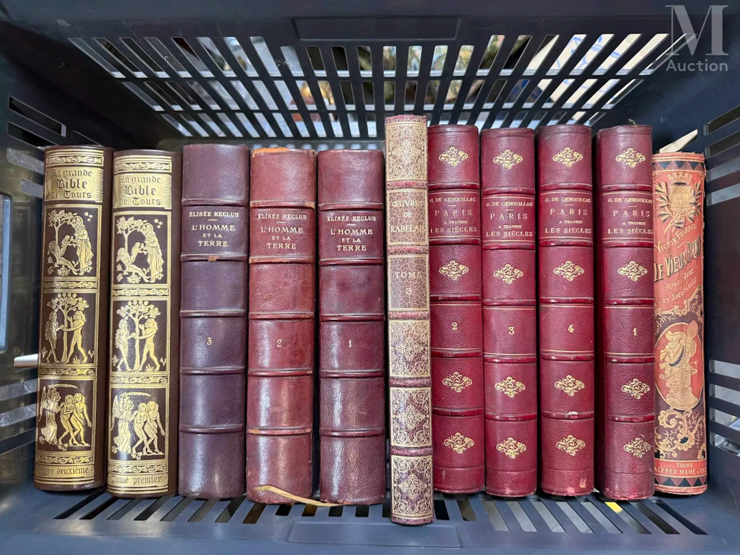 MANNETTE à thématique bibliophilie et livres comprenant: