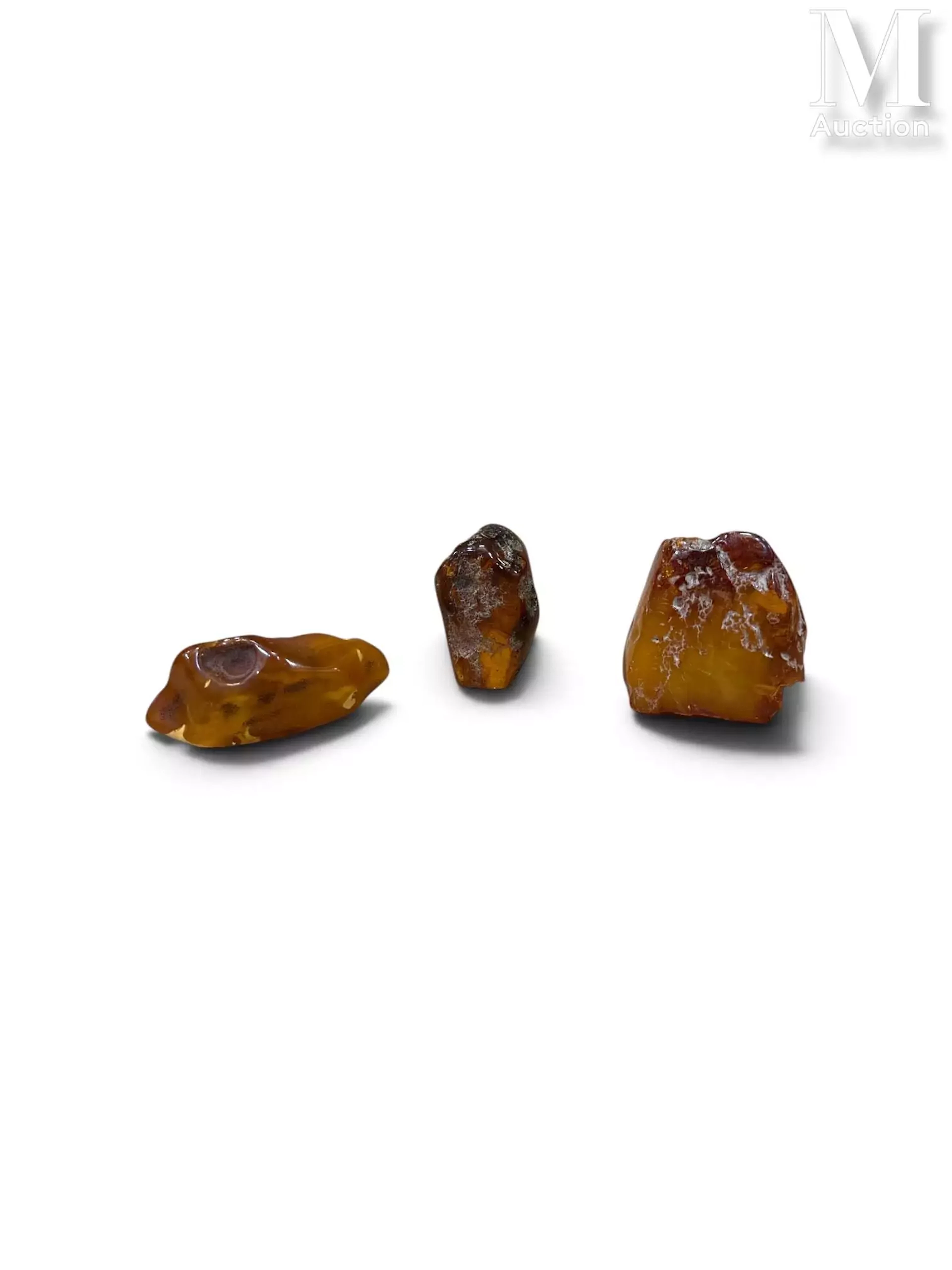 LOT de trois blocs d'AMBRE