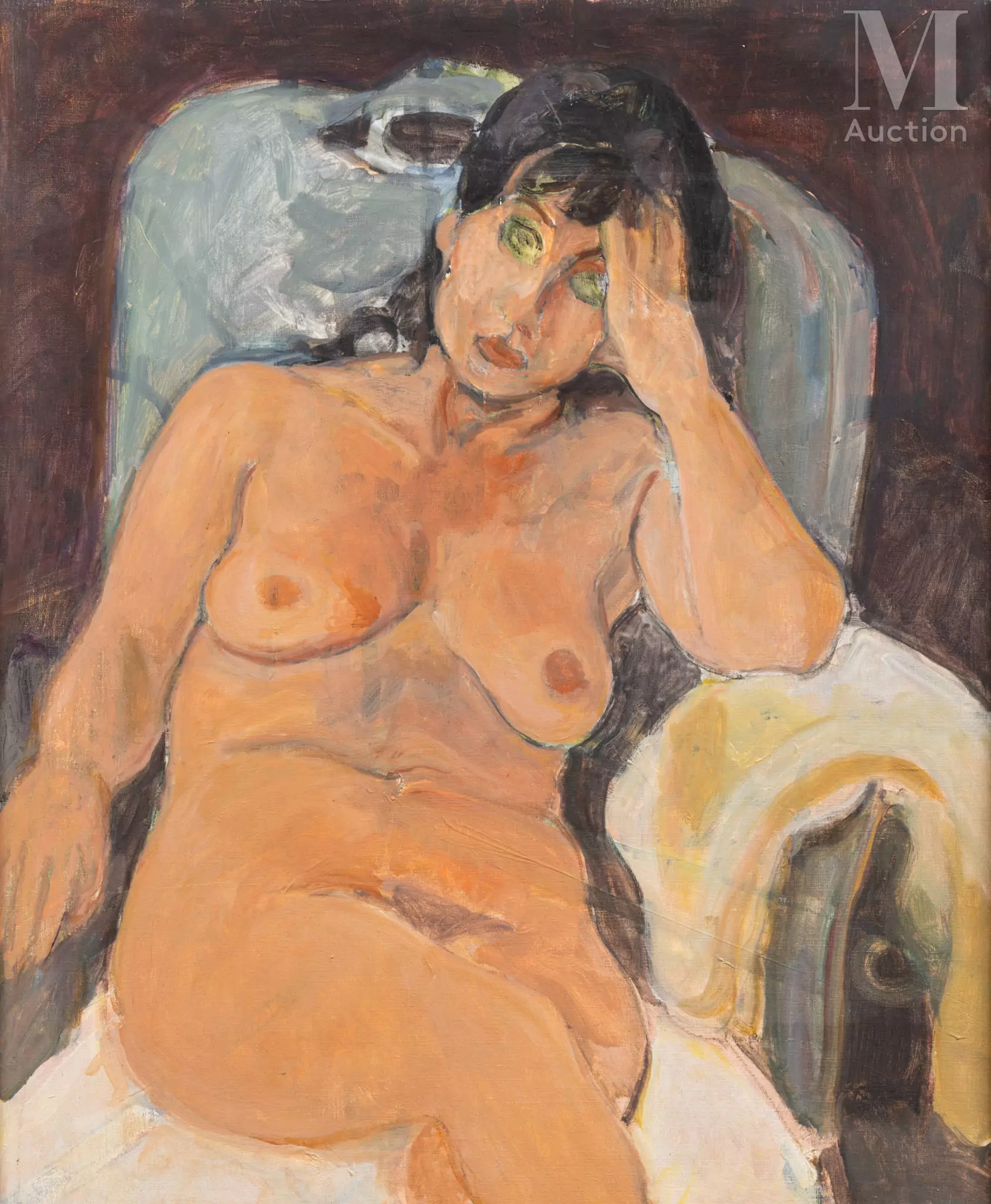 Lazare VOLOVICK (Krementchuk 1902 - Paris 1977) Solange aux yeux verts