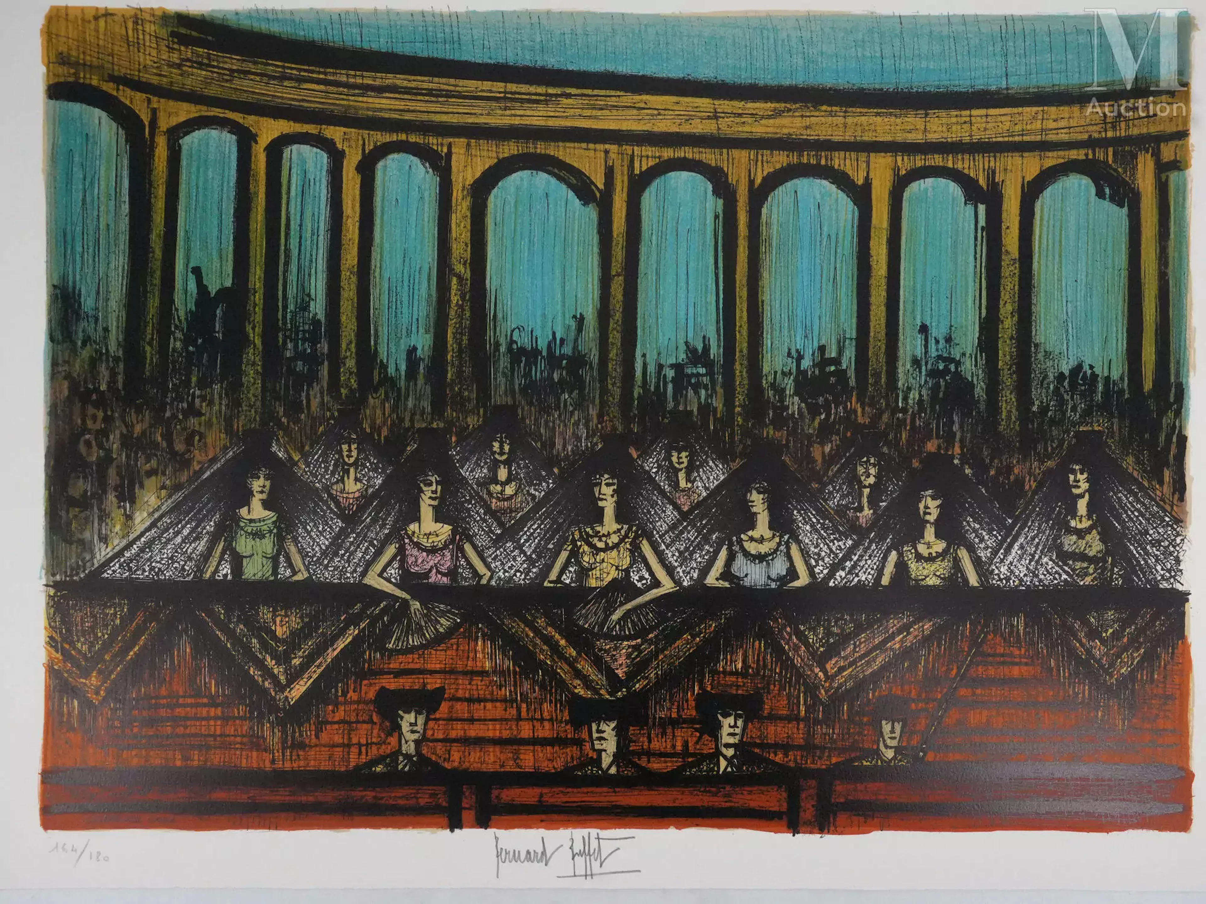 BUFFET Bernard Carmen, La loge au théâtre, 1981