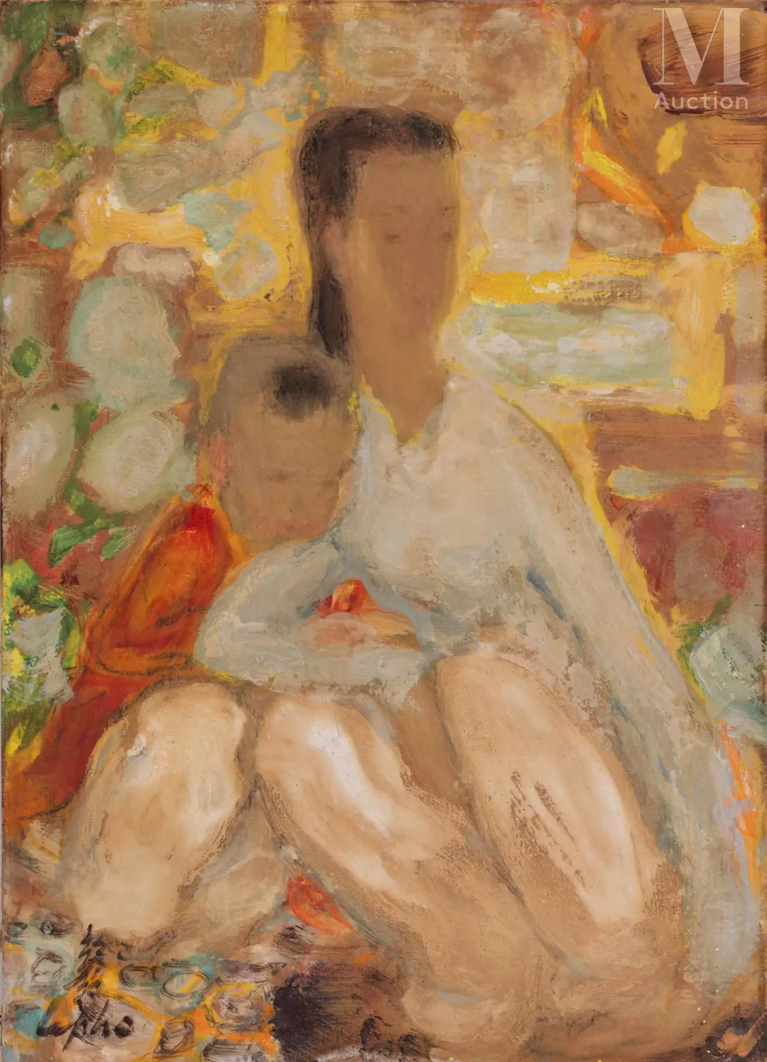 Ⓗ LE PHO (1907 - 2001) "Maternité"