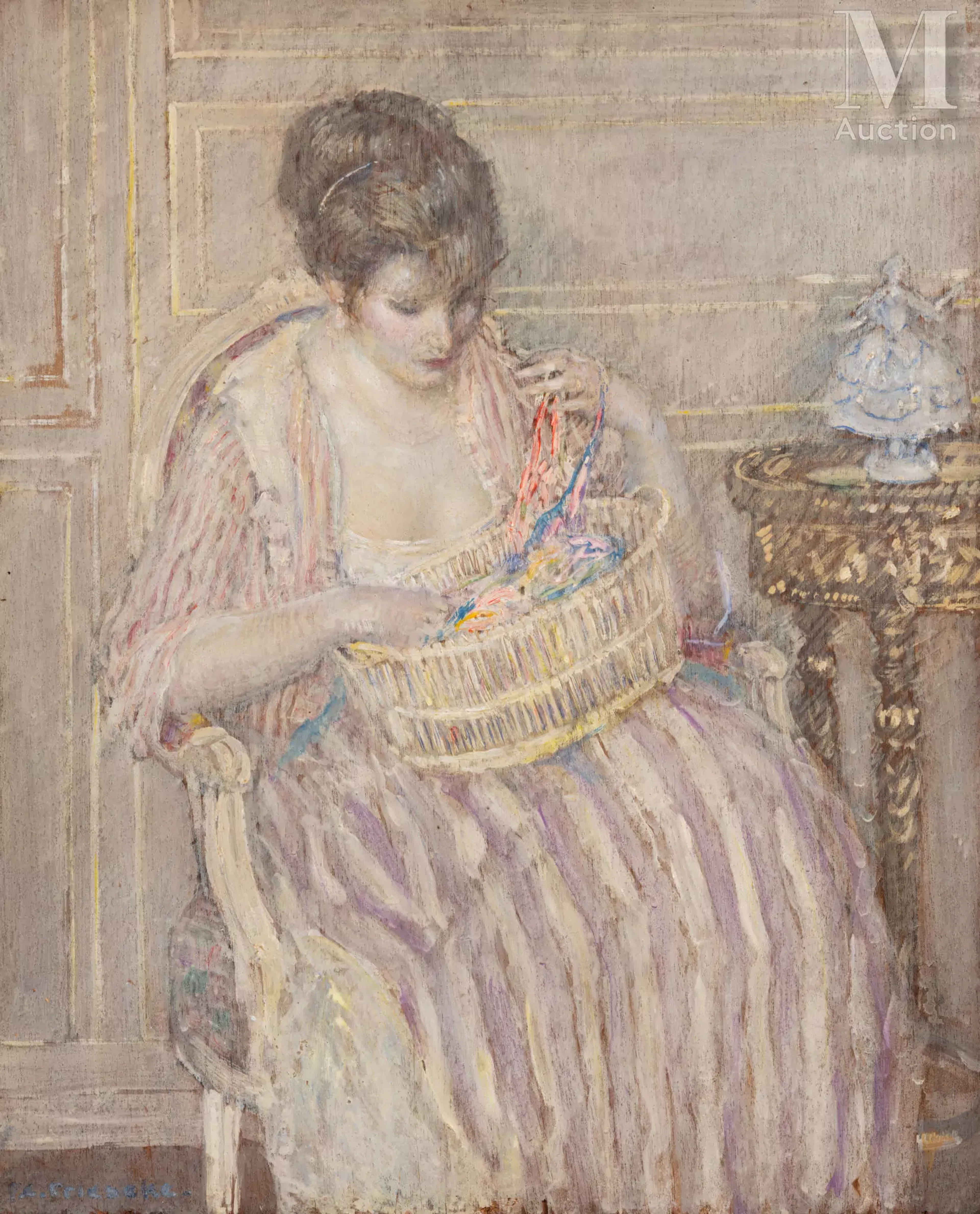 Frederick Carl FRIESEKE (Osowo 1874- Le Mesnil sur Blangy 1939) Femme