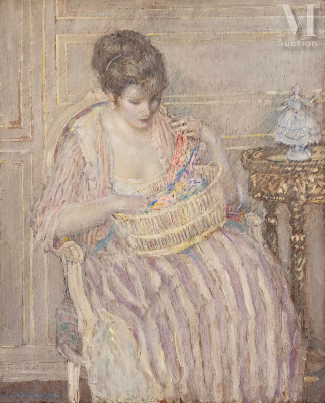 Frederick Carl FRIESEKE (Osowo 1874- Le Mesnil sur Blangy 1939) Femme