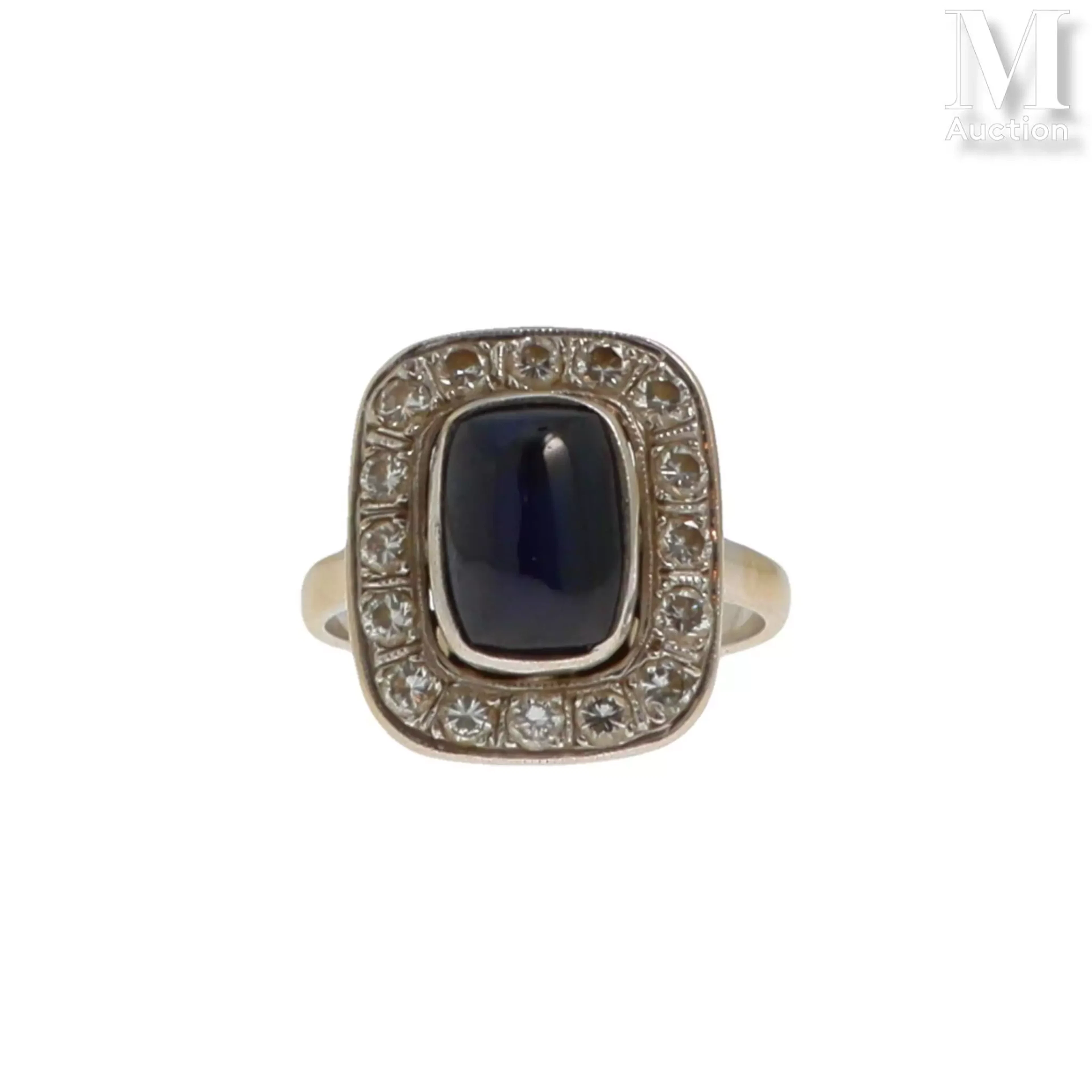 Bague saphir diamants