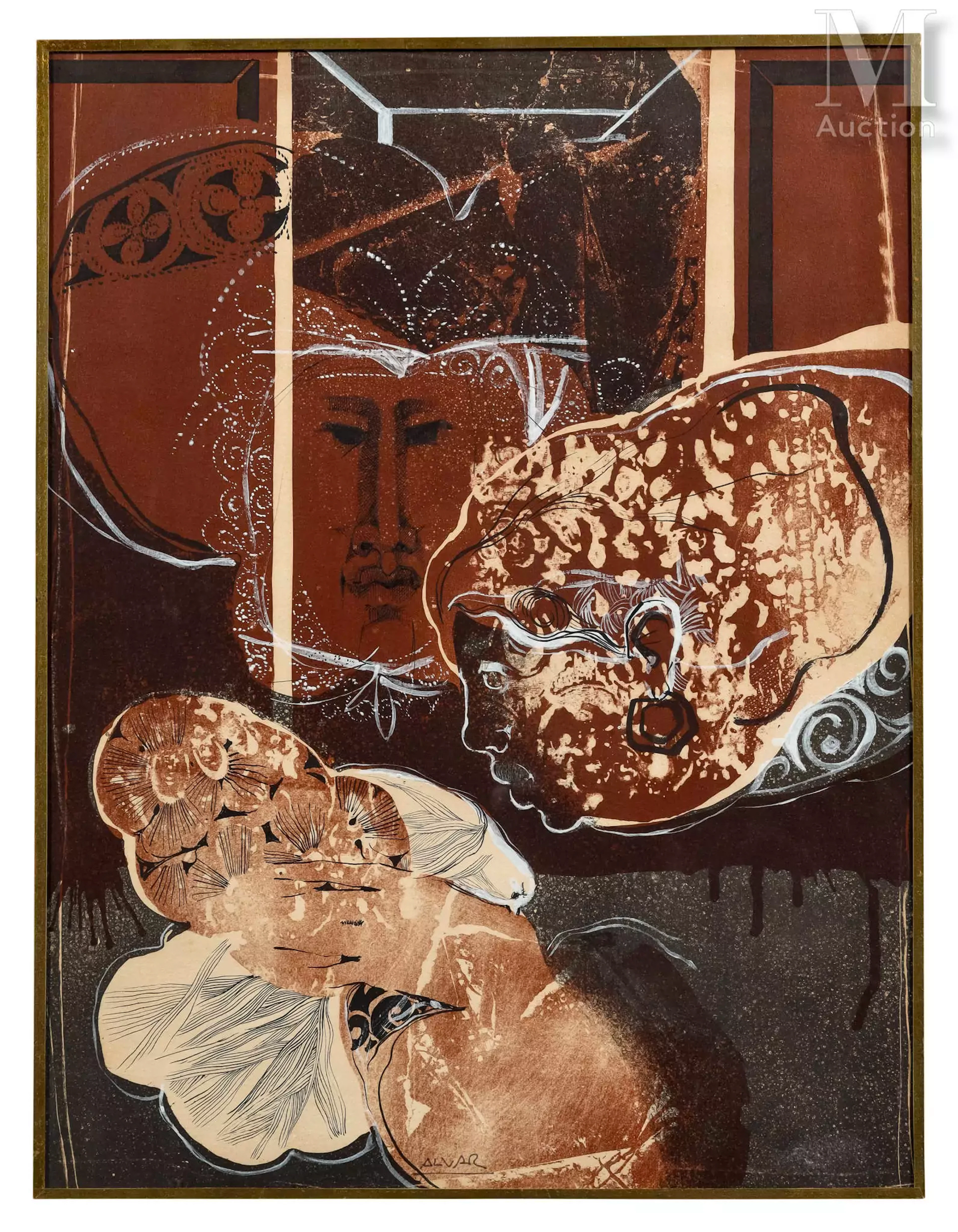Alvar SUNOL MUNOZ RAMOS (Né en 1935) Les deux visages