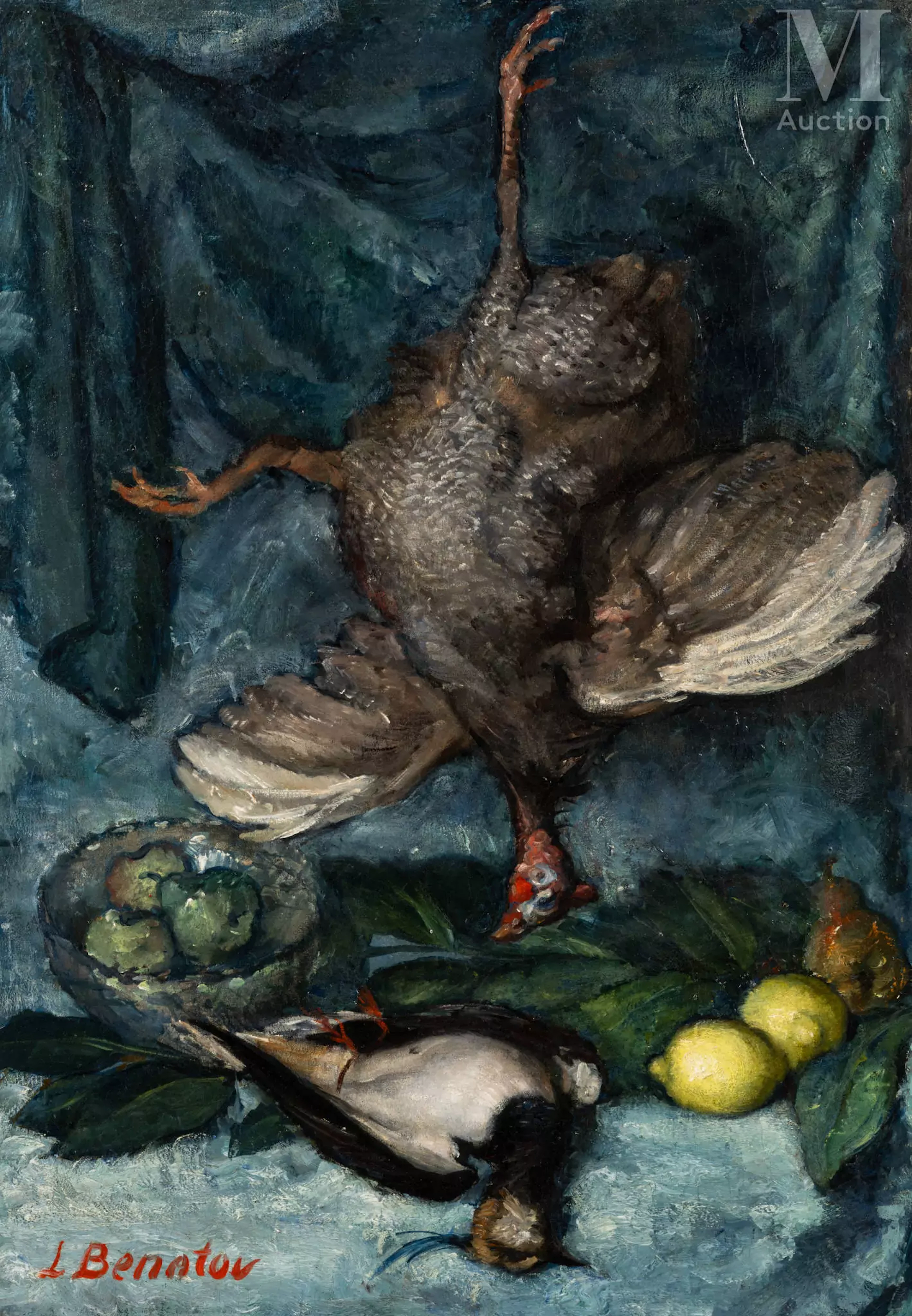 Leonardo BENATOV (Kagisman 1889 - Chevreuse 1972) Nature morte aux gibiers