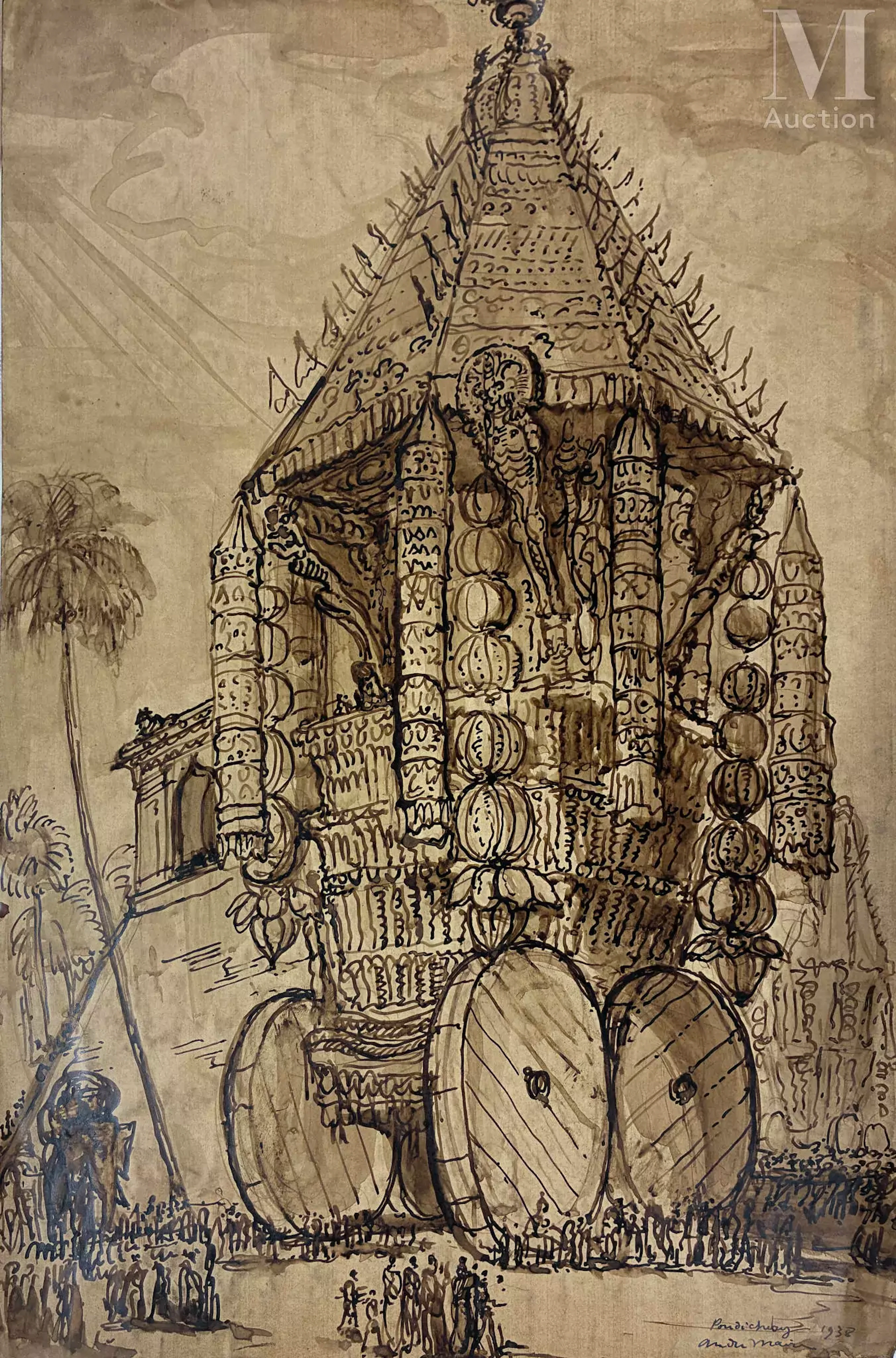 ANDRE MAIRE (1898-1985) "Char indien", 1938