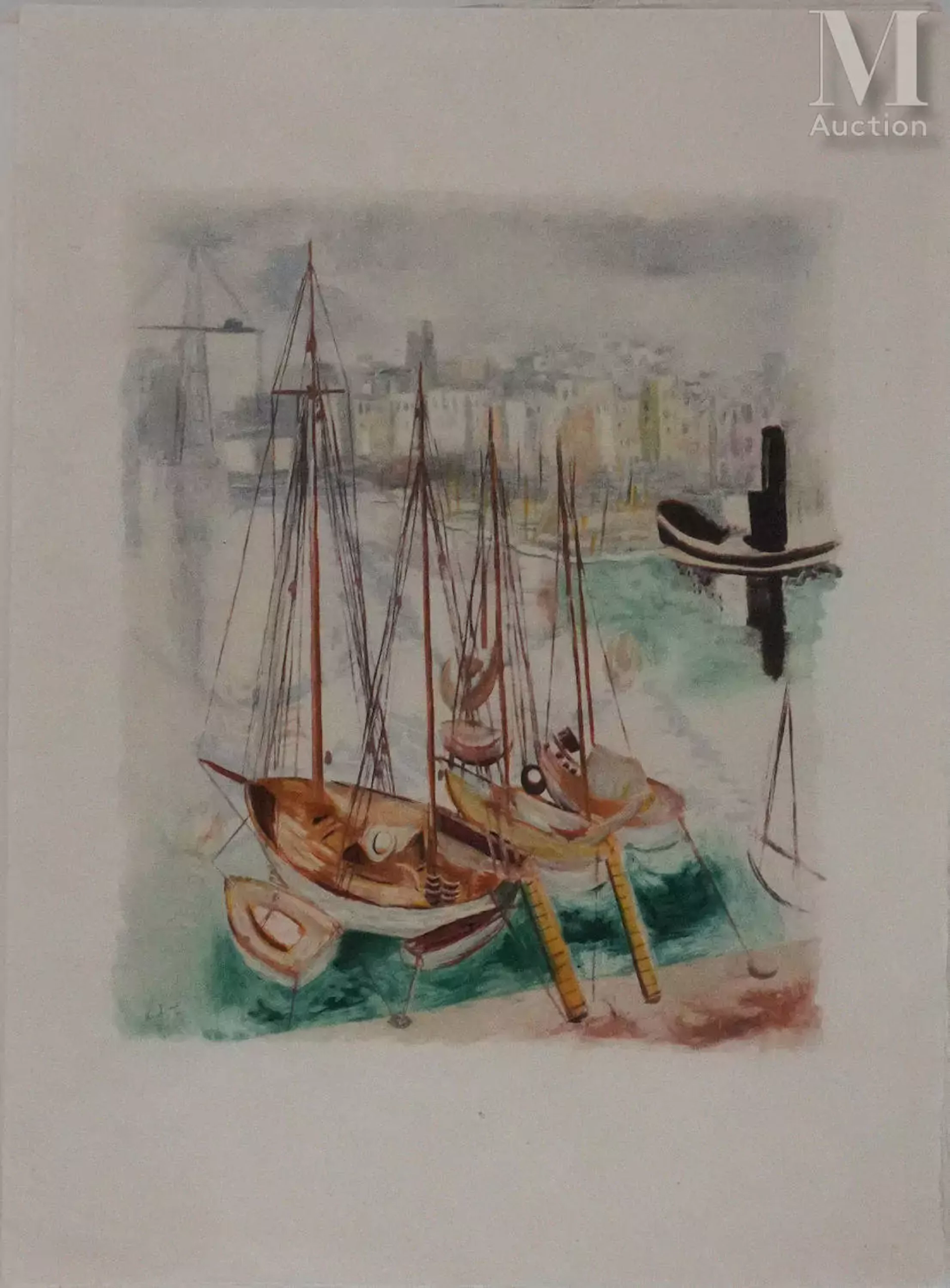 KISLING Moïse (1891-1953) Les voiliers