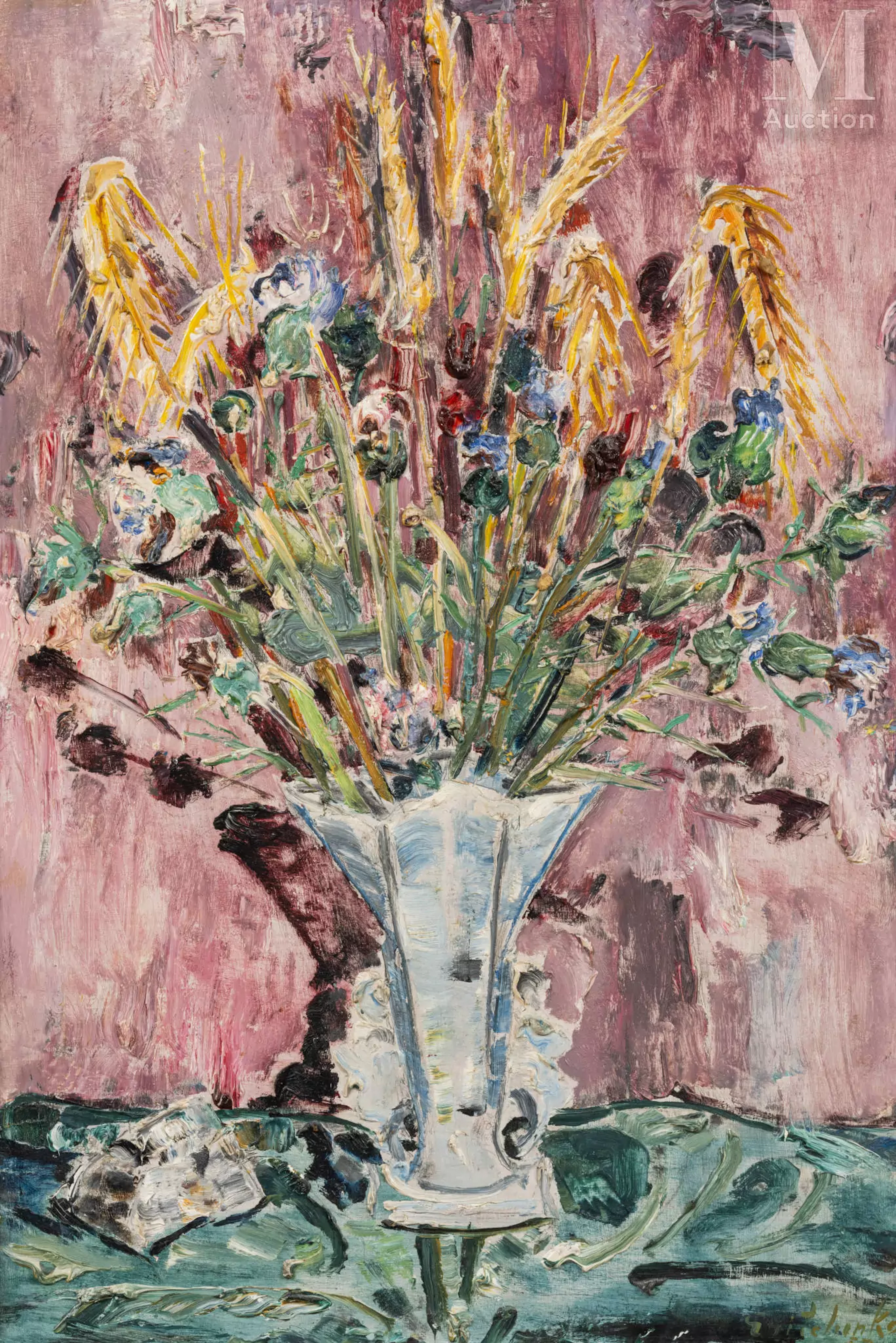 Alexis GRITCHENKO (Krolevets 1883 - Vence 1977) Bouquet aux épis de blé