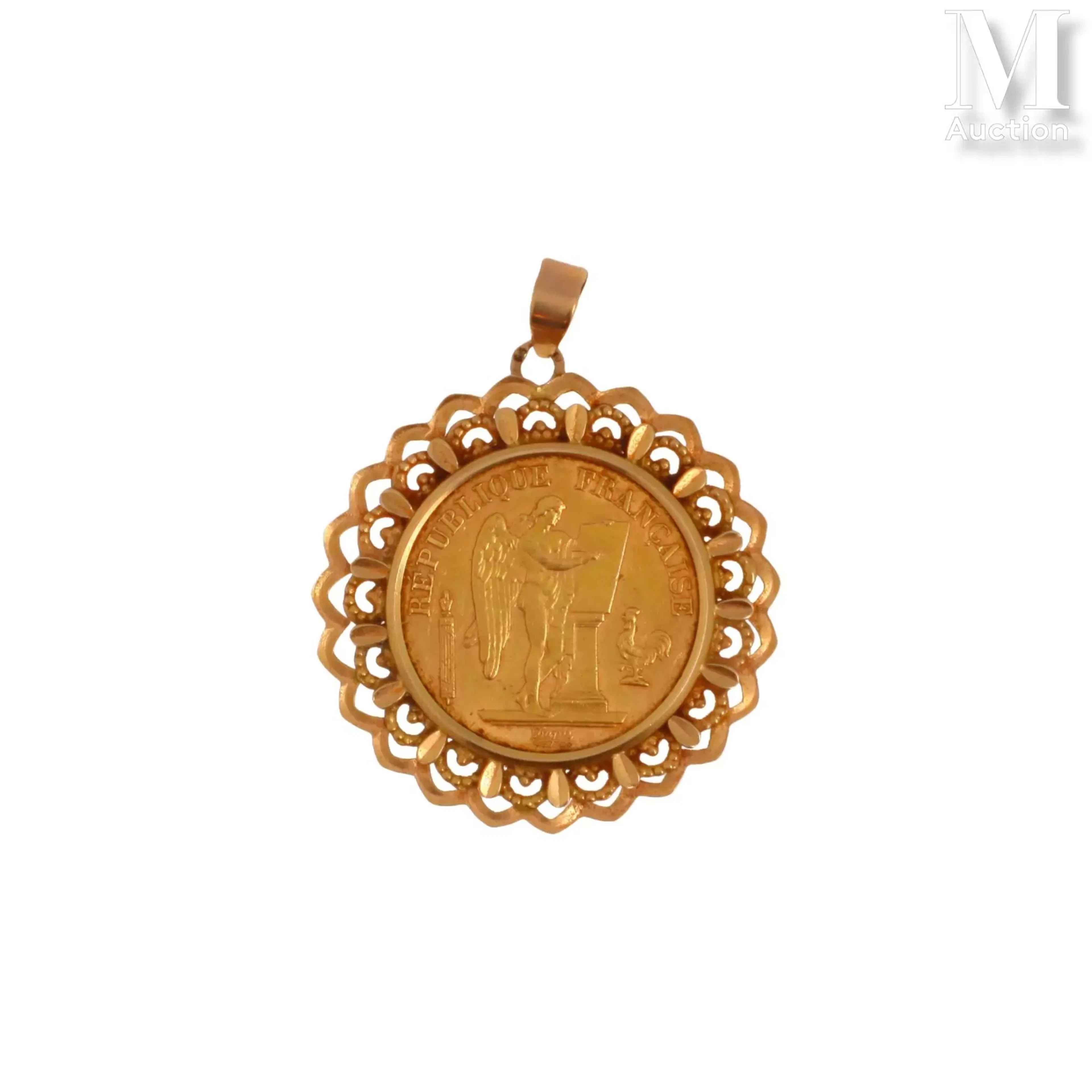 Pendentif pièce 20 FF or