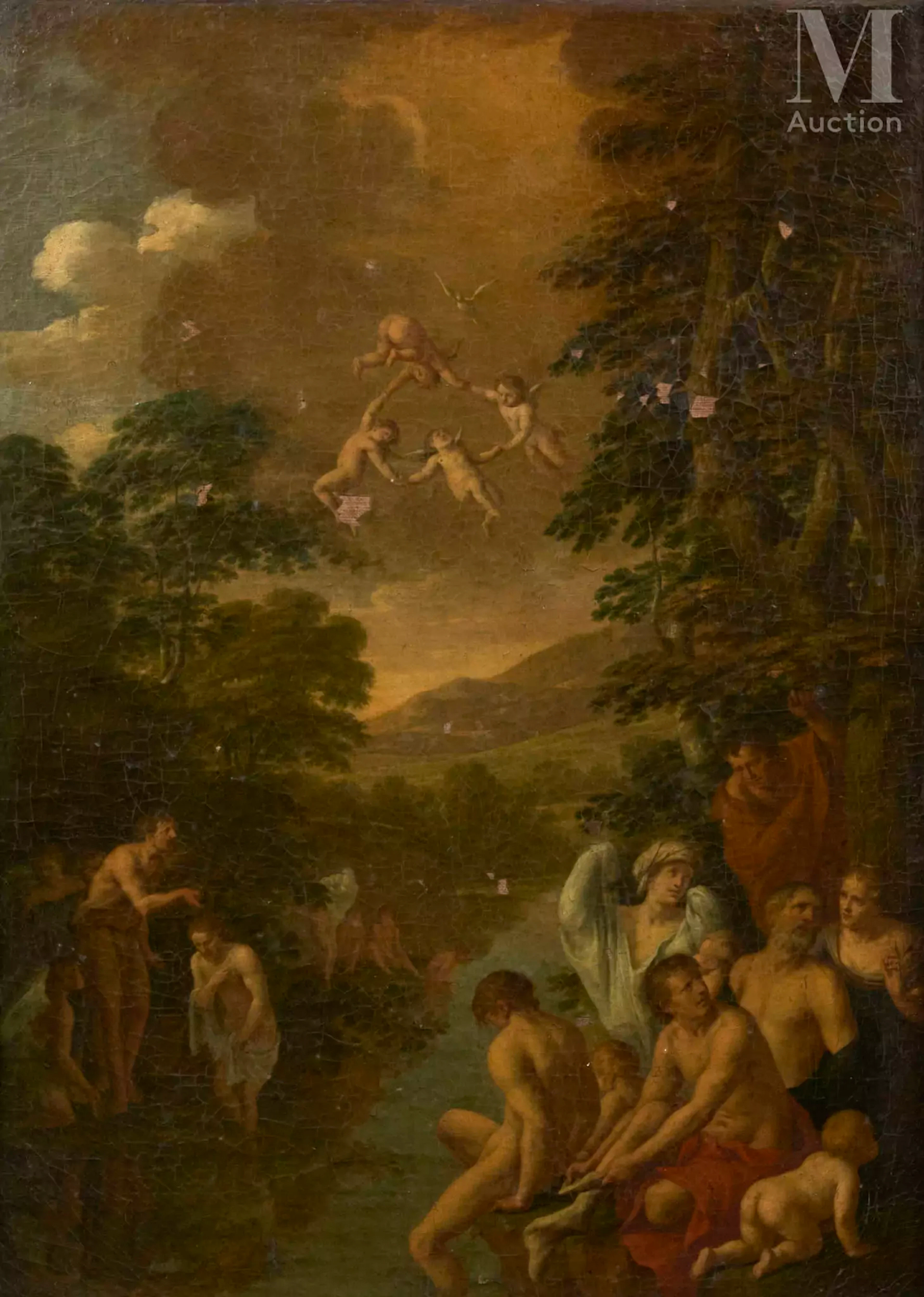 Pieter van HALEN (Anvers 1612 - 1687) Le Baptême du Christ