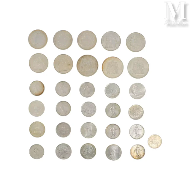 Lot de pièces en argent