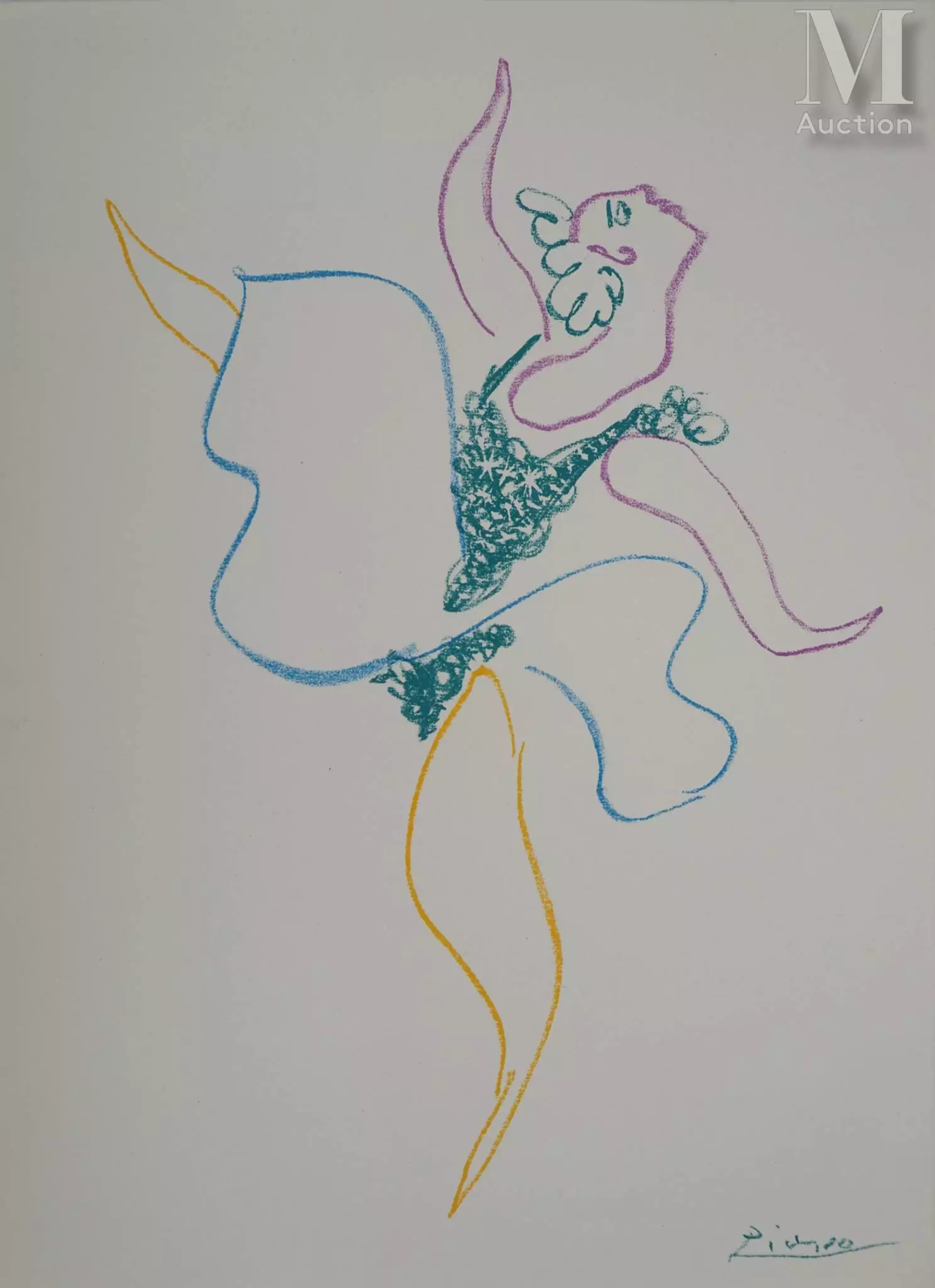 PICASSO Pablo Le ballet : Danseuse, 1954