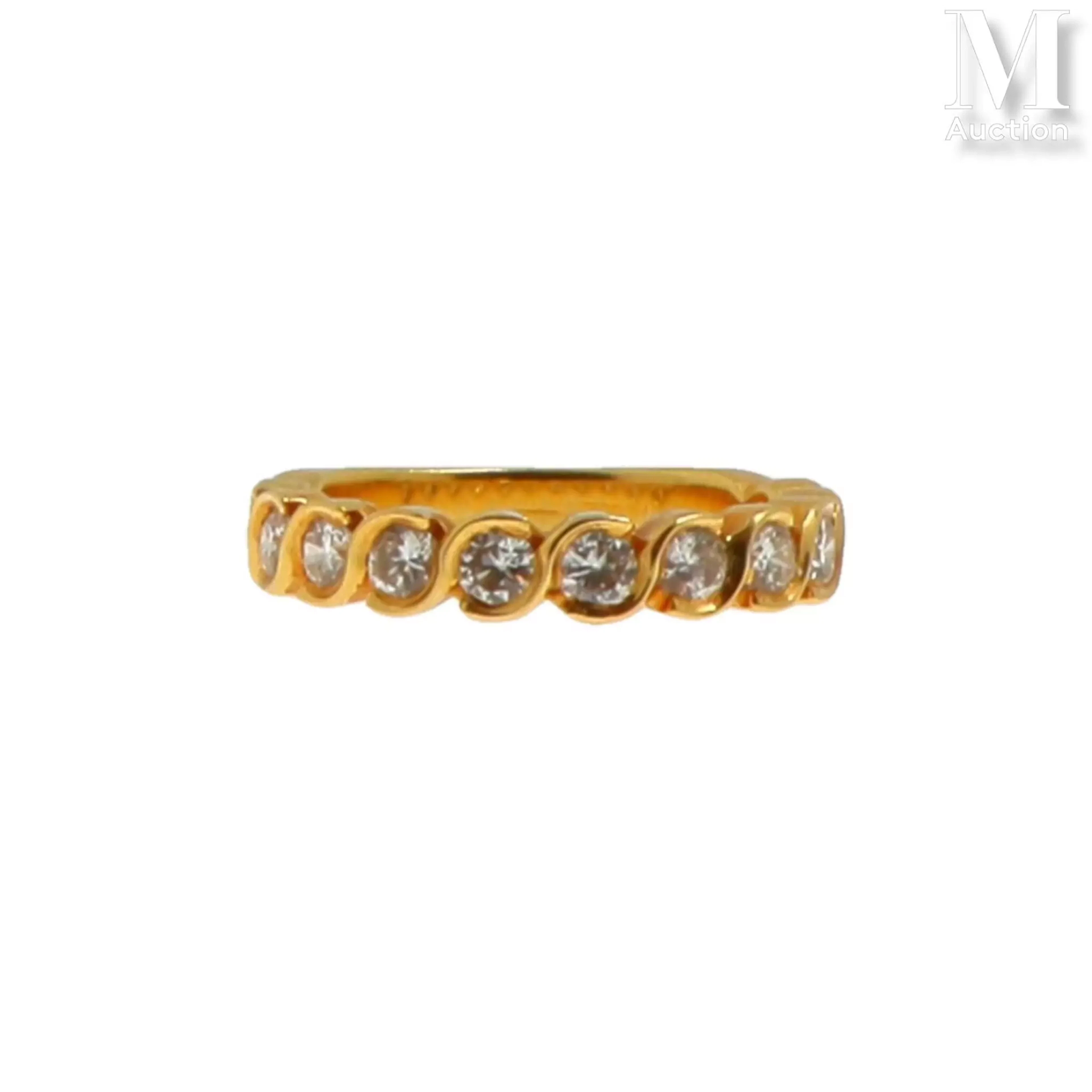 Demie alliance diamants