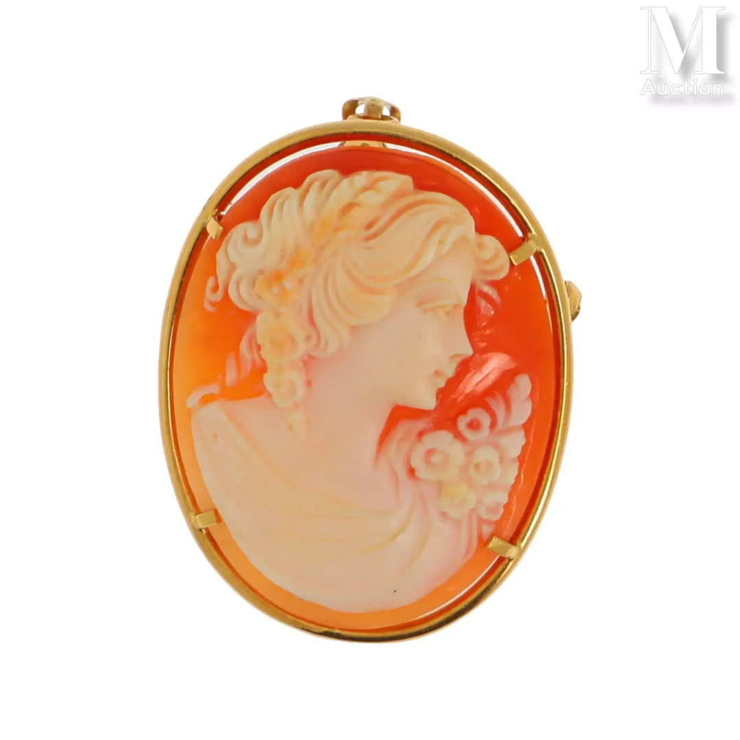 Broche-pendentif camée