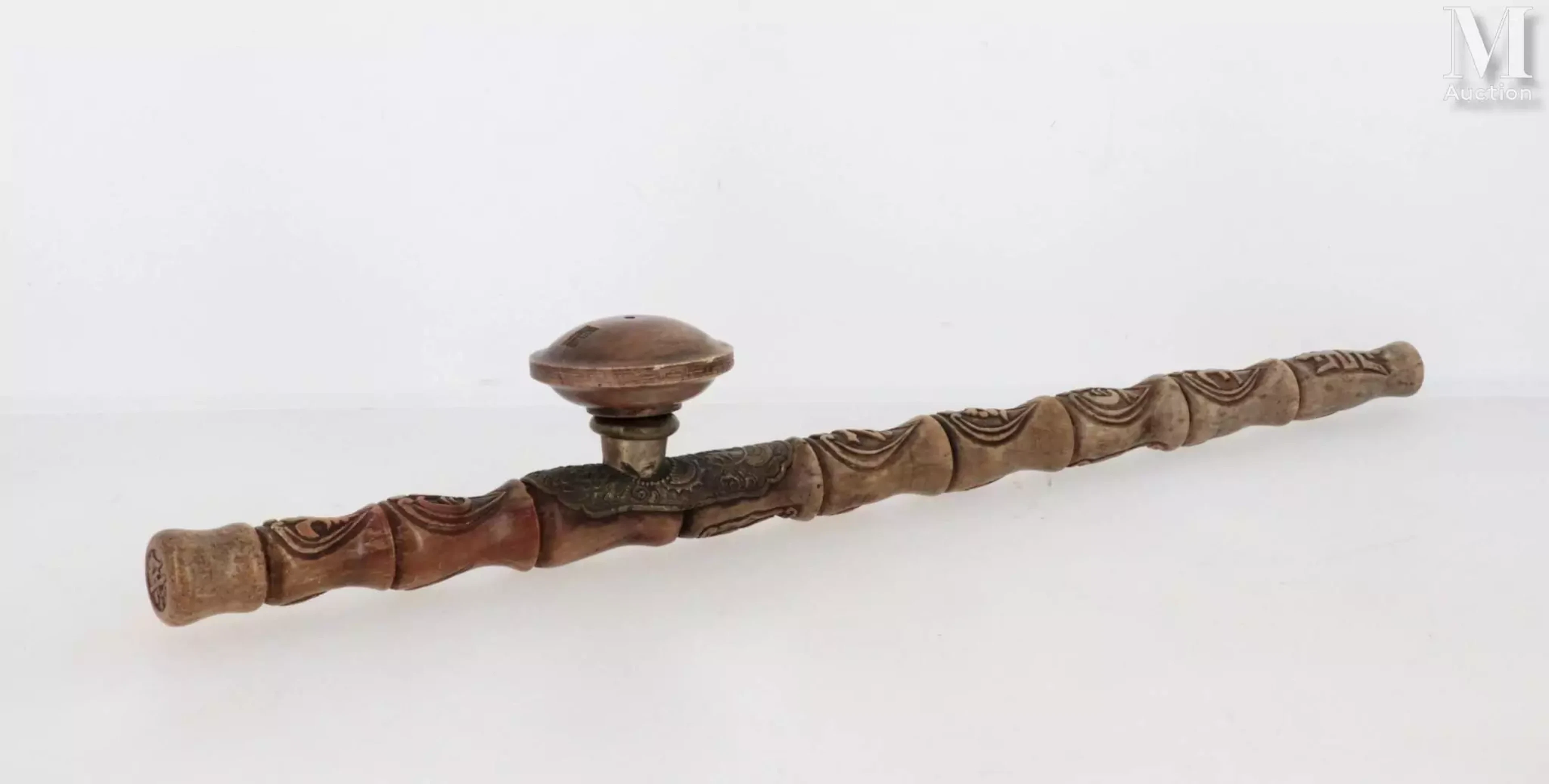 CHINE, XXe siècle Pipe à opium