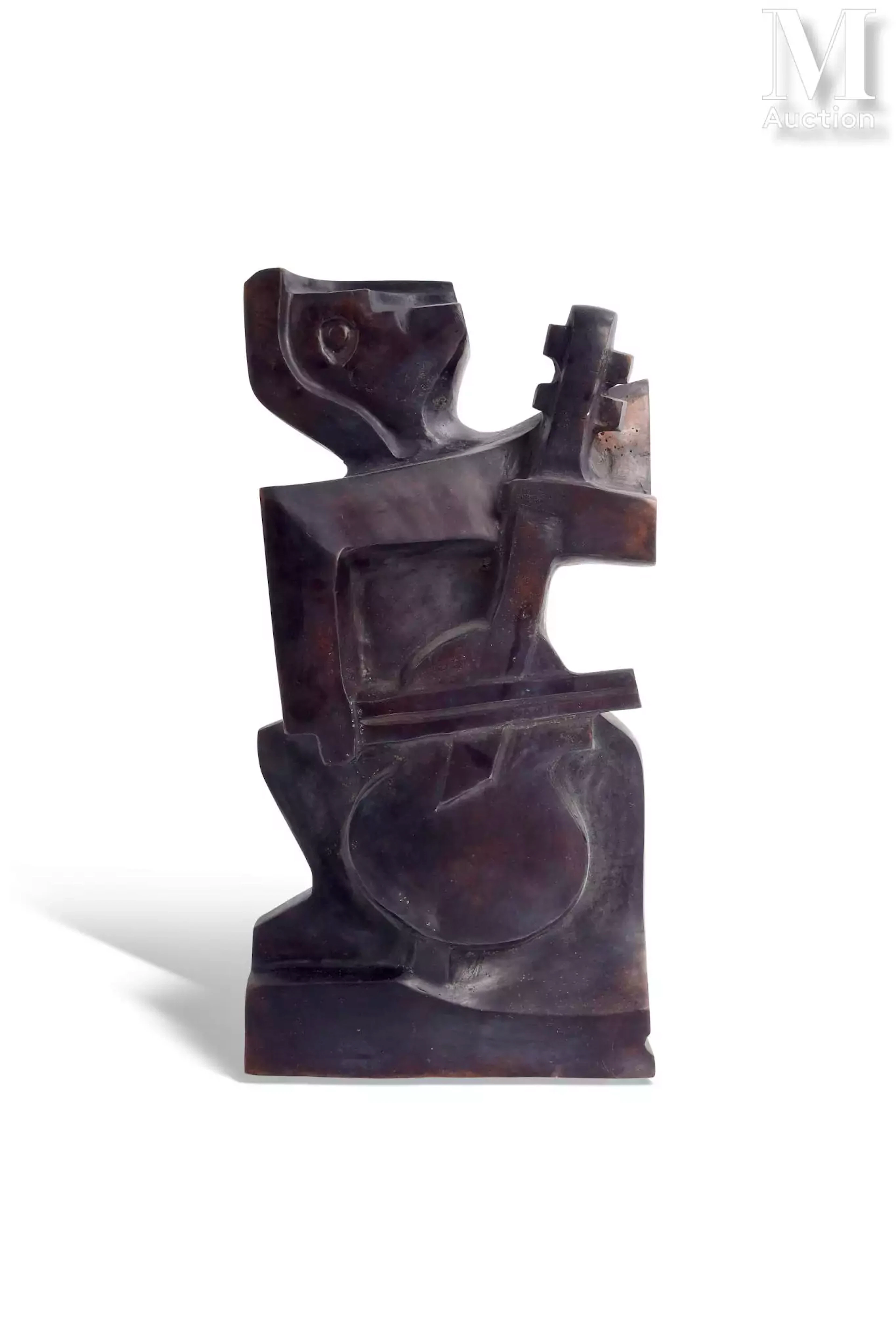 Jean-Pierre MAZUBERT (né en 1958) Le joueur cubiste de contrebasse