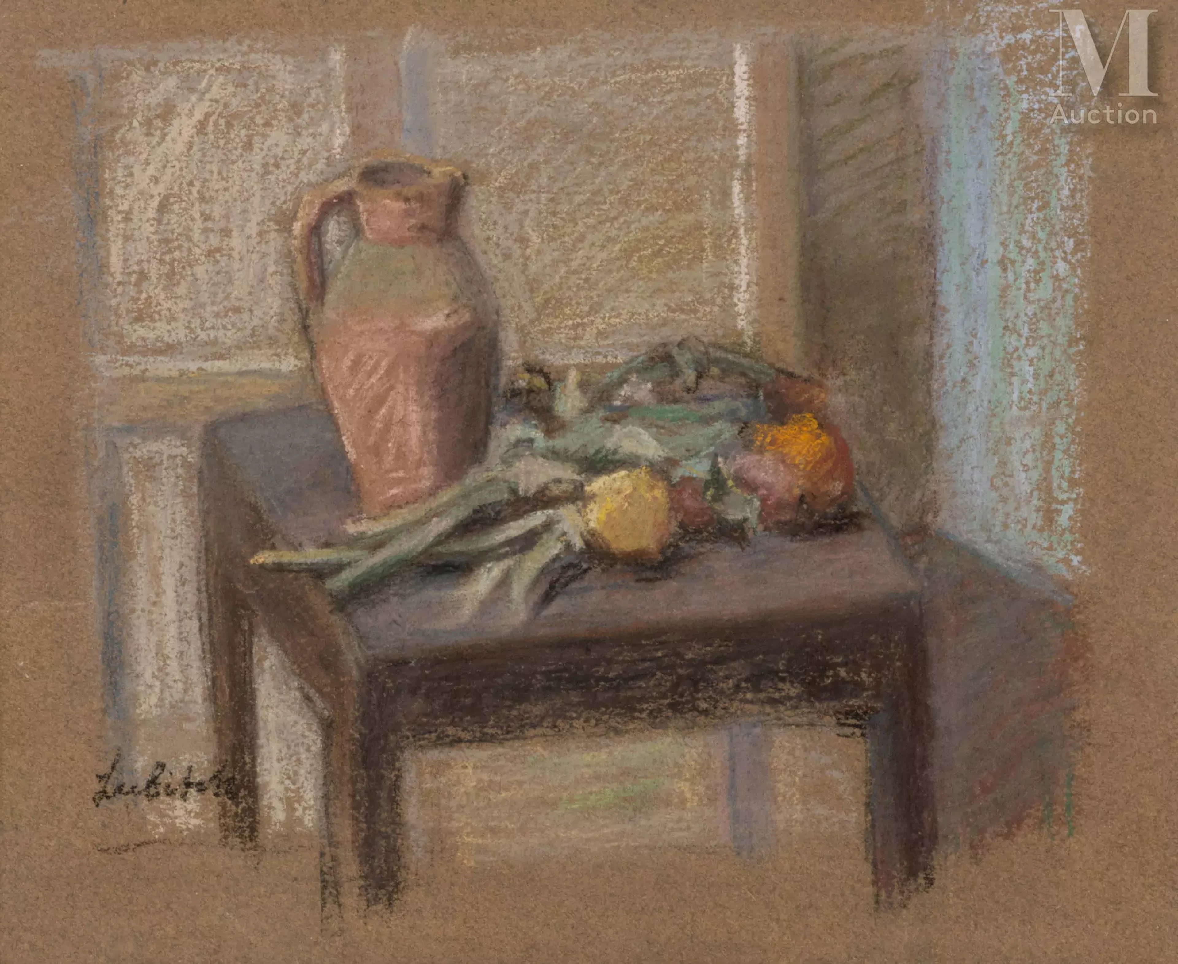 Ossip LUBITCH (Grodno 1896 - Paris 1990) Nature morte à la table garnie