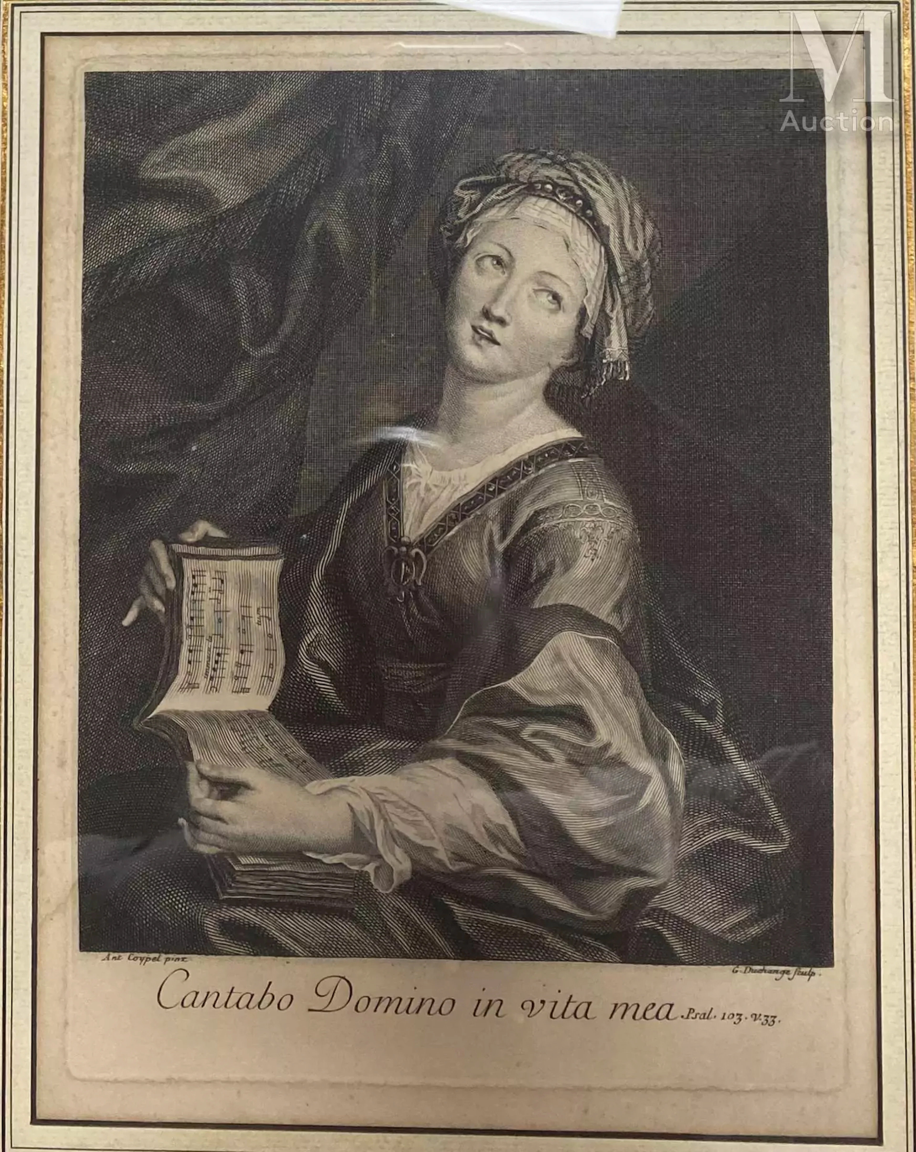D'après Charles Antoine COYPEL - Gaspard DUCHANGE XVIIIe Sainte Cécile