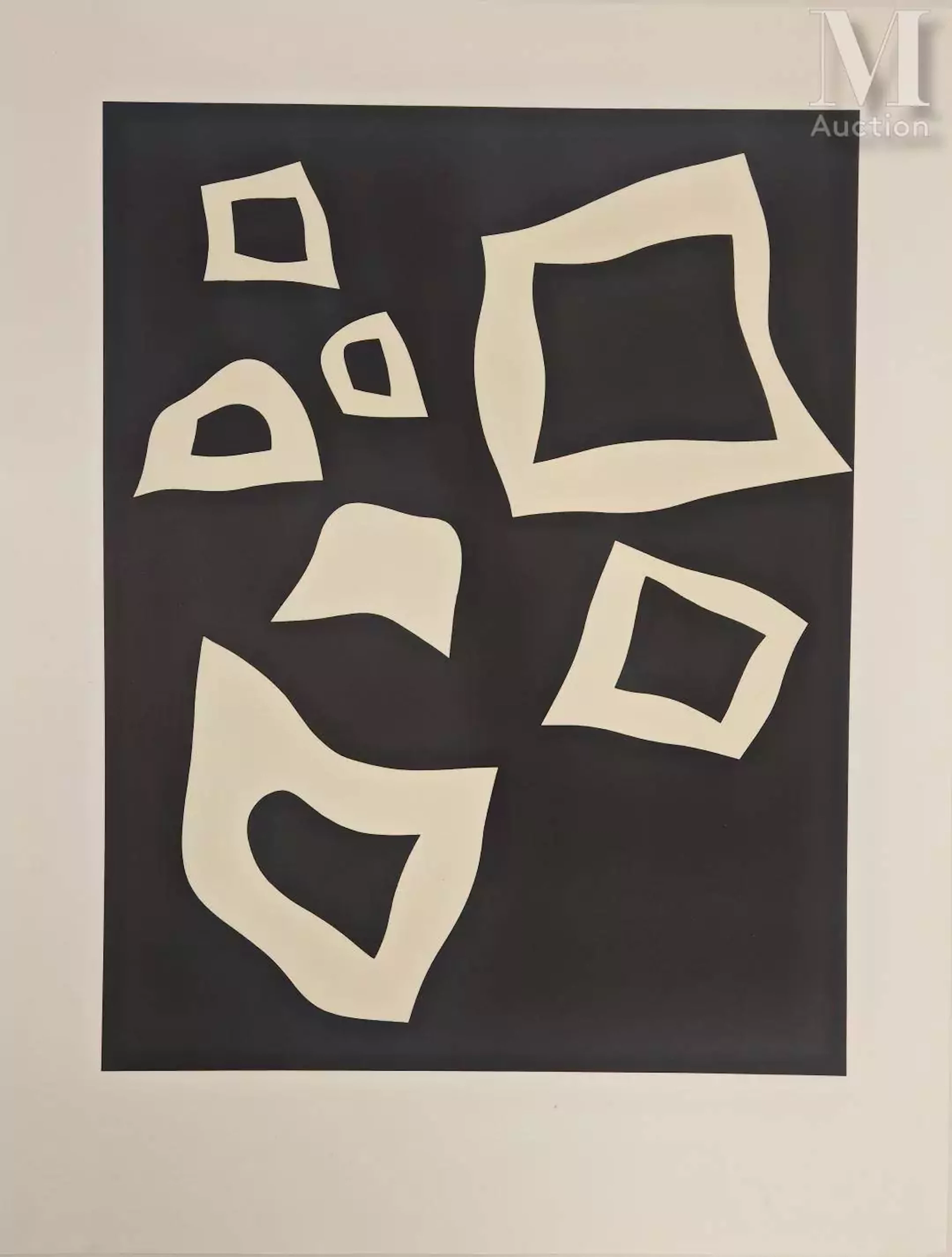 Hans ARP (1886-1966), d’après Sept blanches sur fond noir