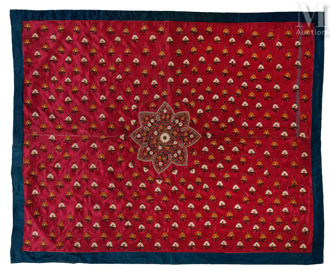 Textile cérémoniel à médaillon central Inde, Gujarat, XIXe siècle