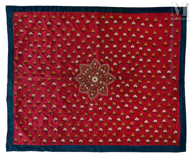 Textile cérémoniel à médaillon central Inde, Gujarat, XIXe siècle