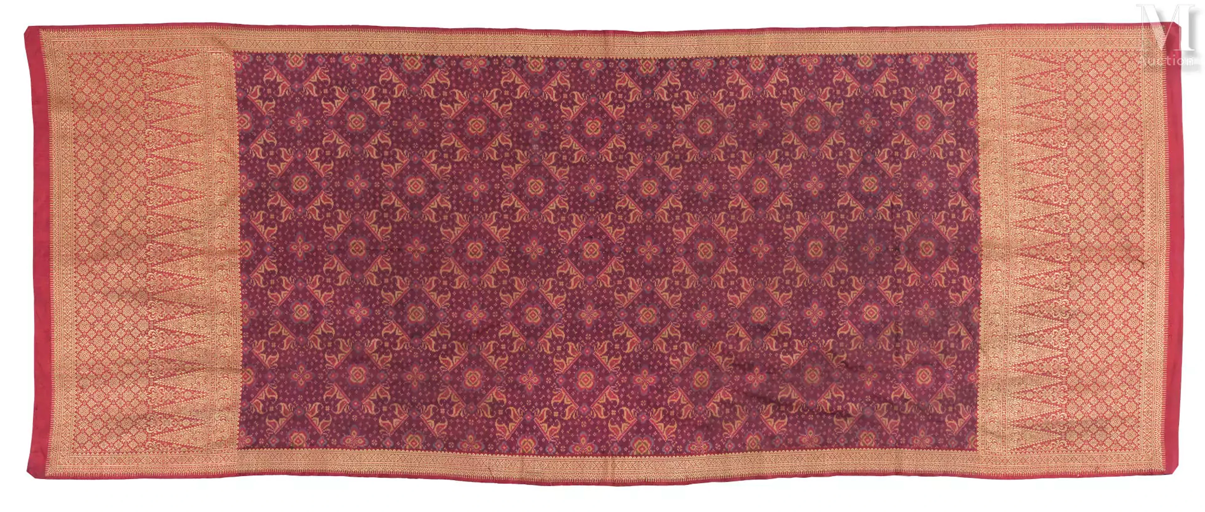 Châle de mariée de Sumatra Indonésie, possiblement Palembang, Première