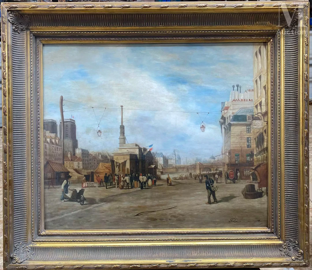 École MODERNE, copie d'après Thomas Shotter BOYS (1803-1874) Quai