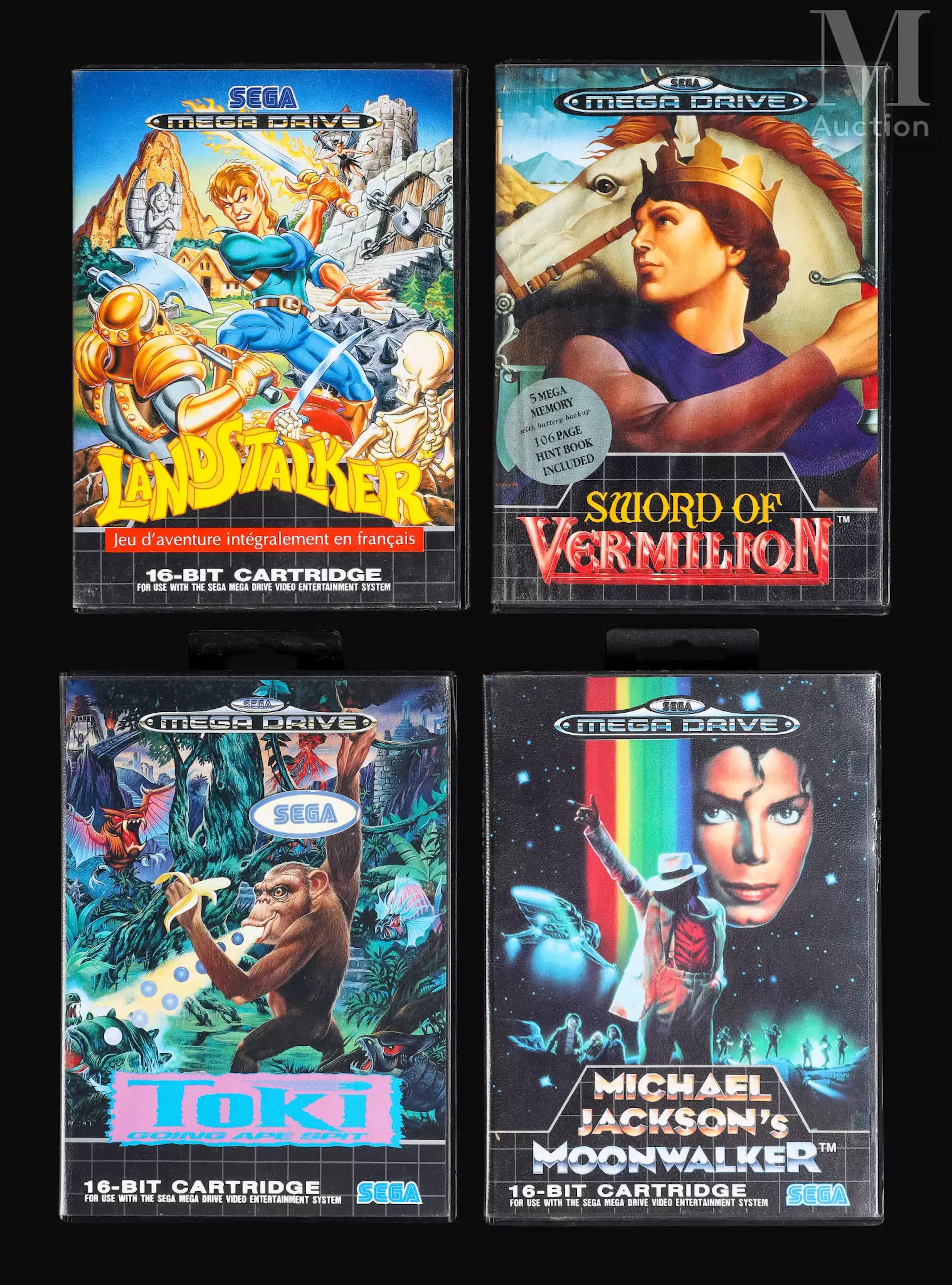 SEGA MEGADRIVE PAL Ensemble de quatre jeux action RPG