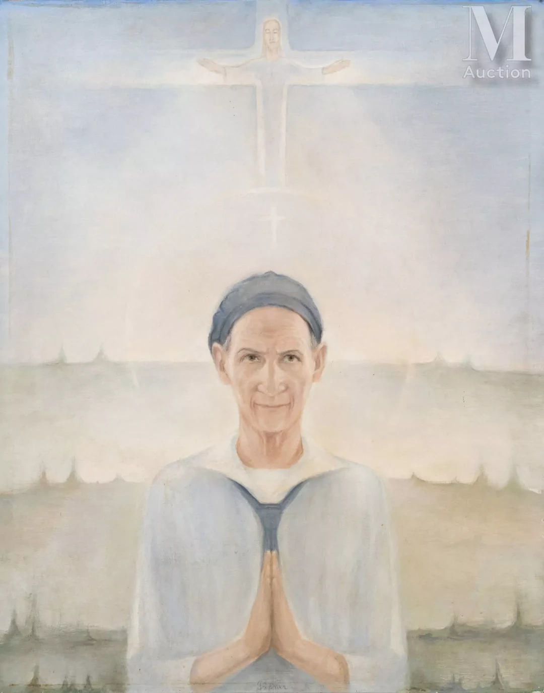 Anton PRINNER (Budapest 1902 - Paris 1983) Autoportrait de l'artiste en prière