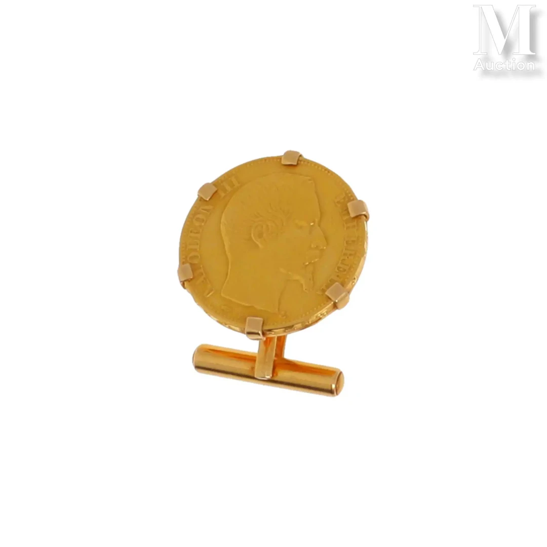 Bouton col pièce 20 FF or