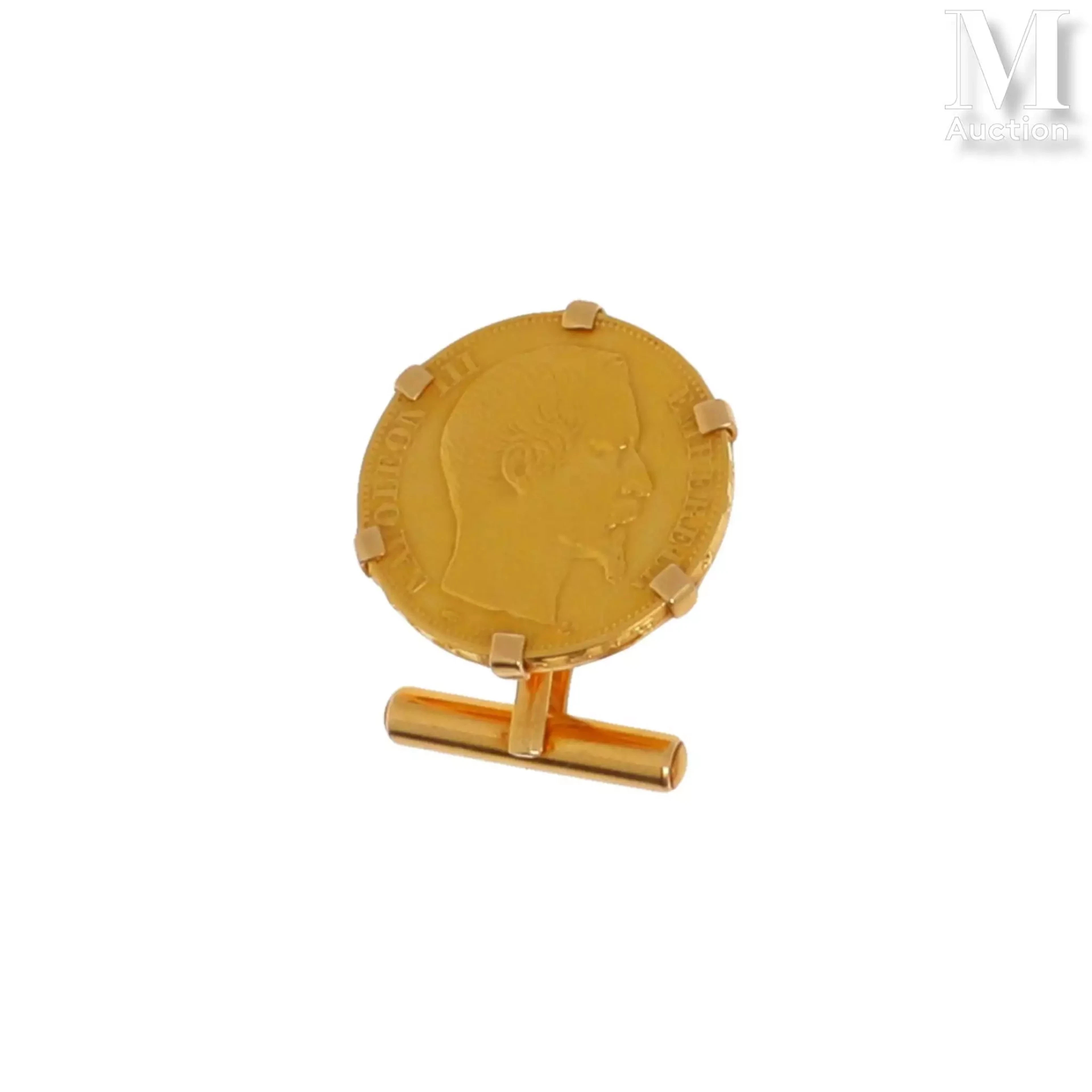 Bouton col pièce 20 FF or