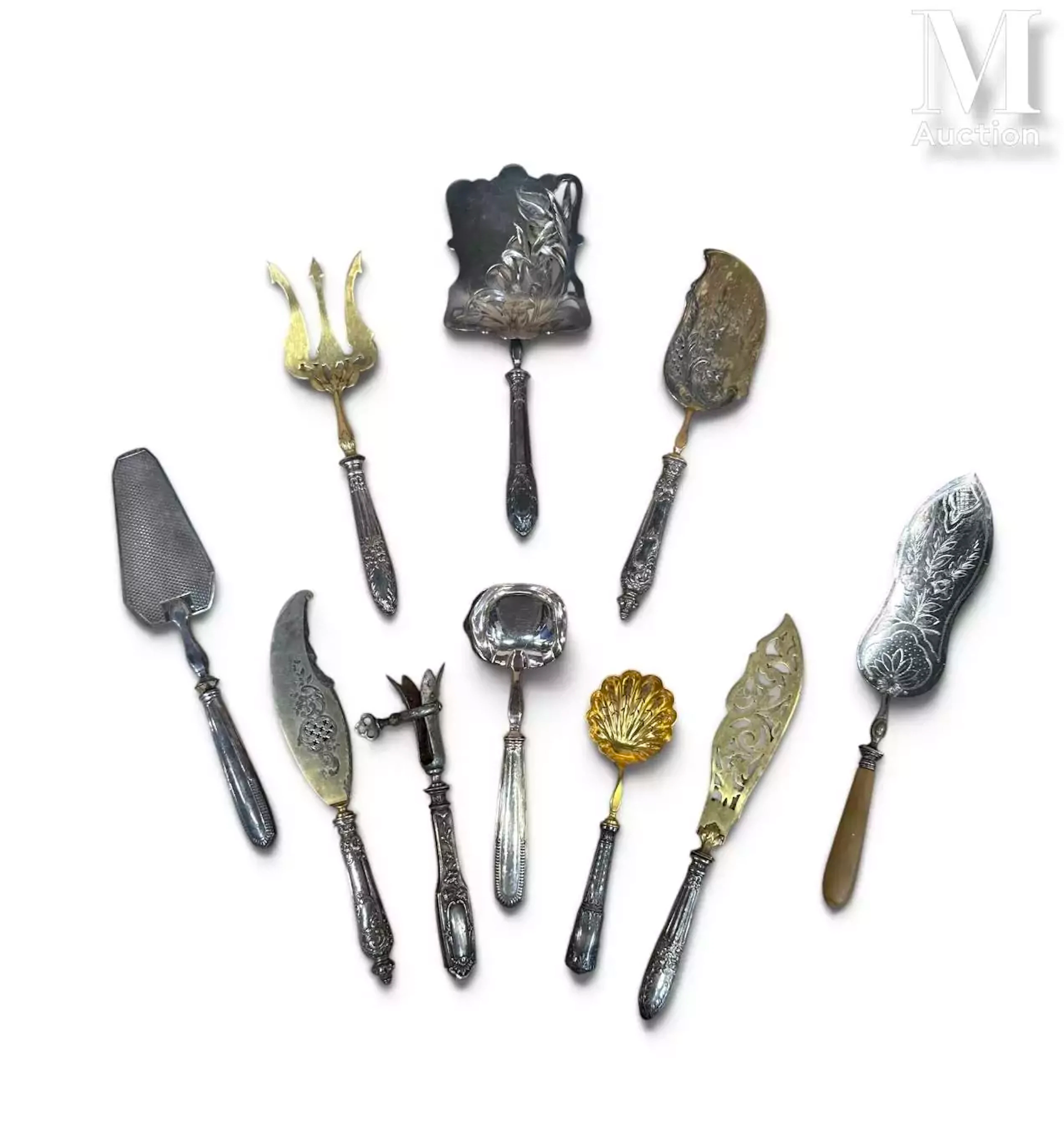 LOT en métal argenté, argent et argent fourré