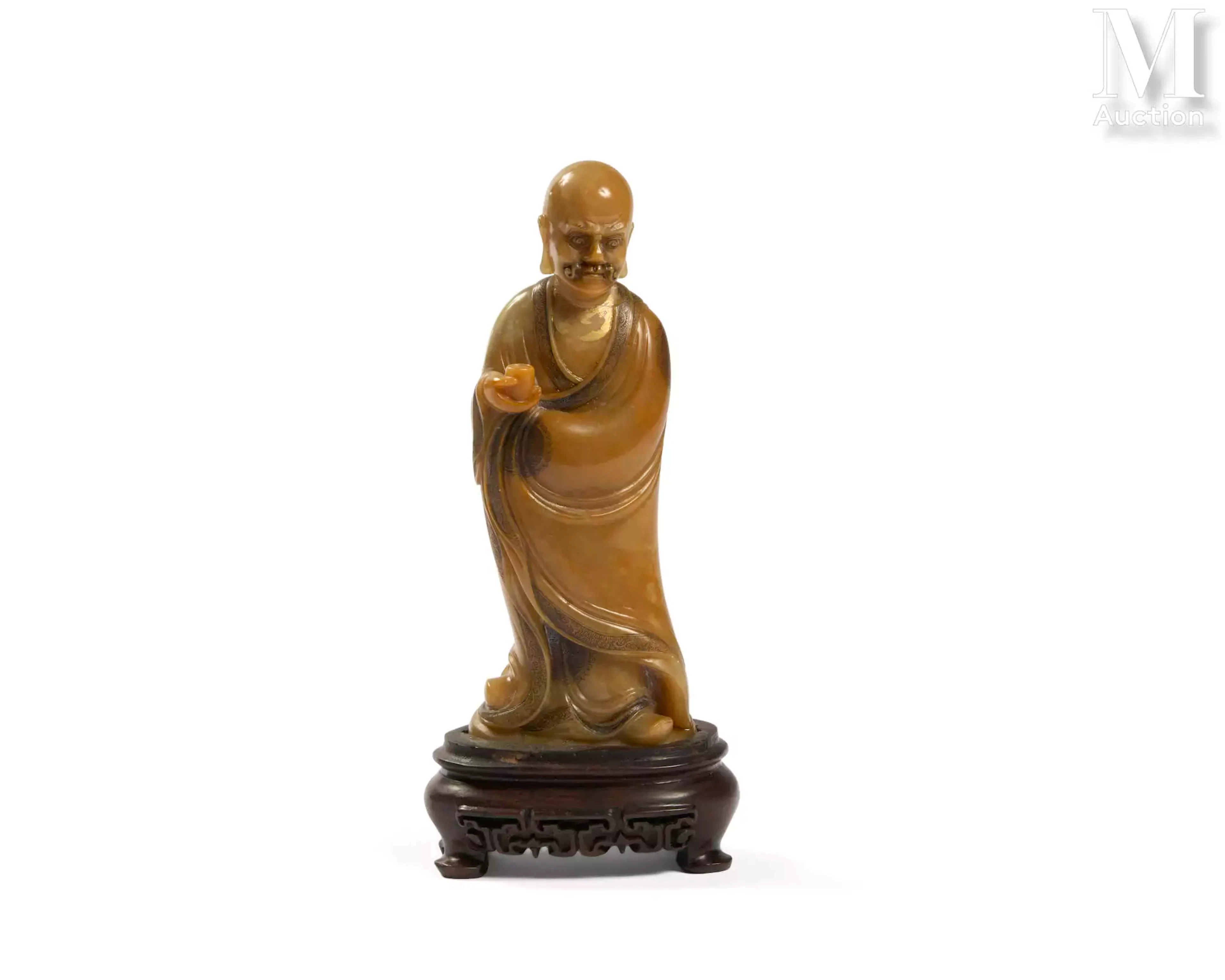 CHINE, XXe siècle Sujet en stéatite sculptée