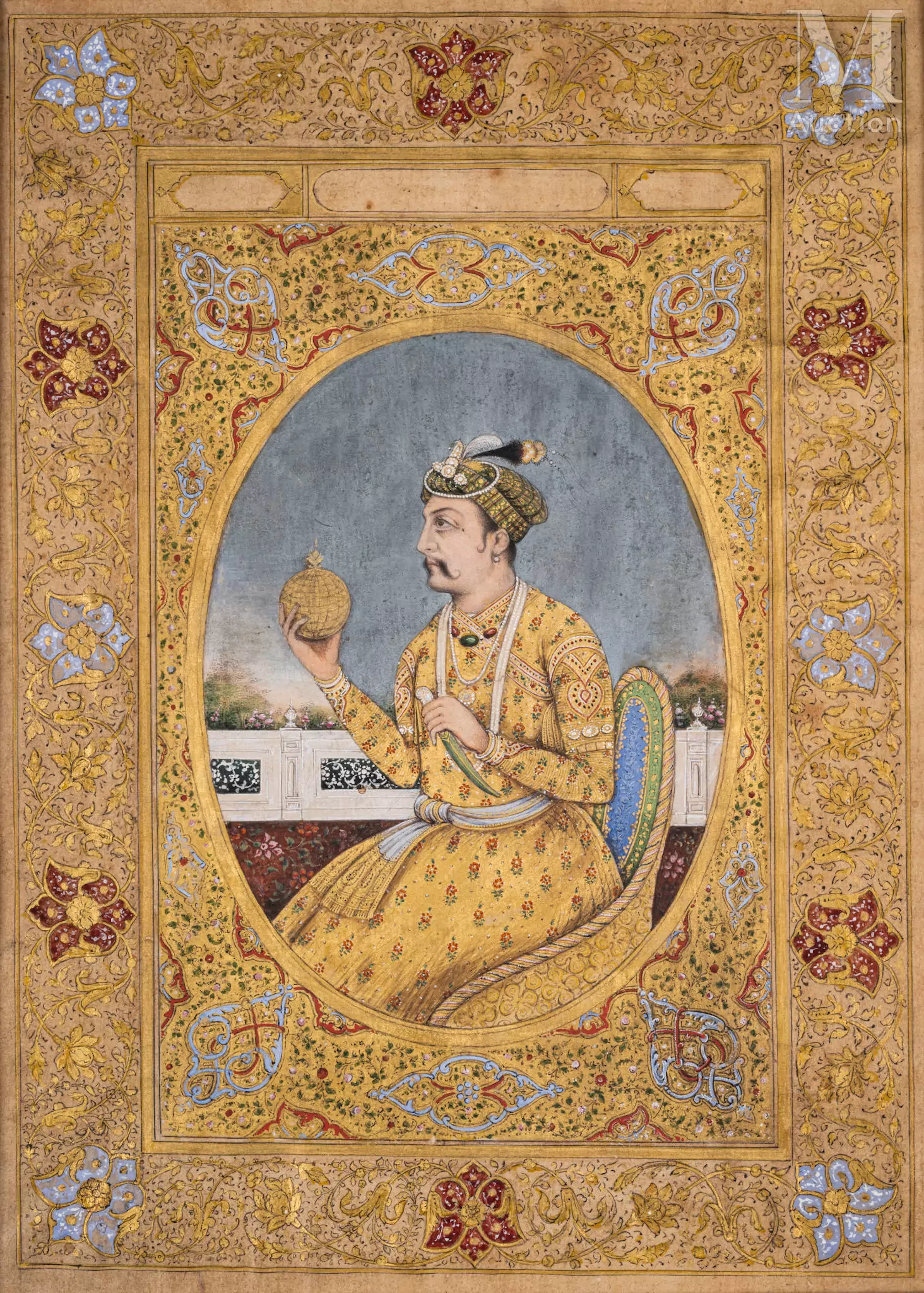 Portrait de l’empereur moghol Akbar (r. 1556–1605) Inde, Delhi, circa 1840