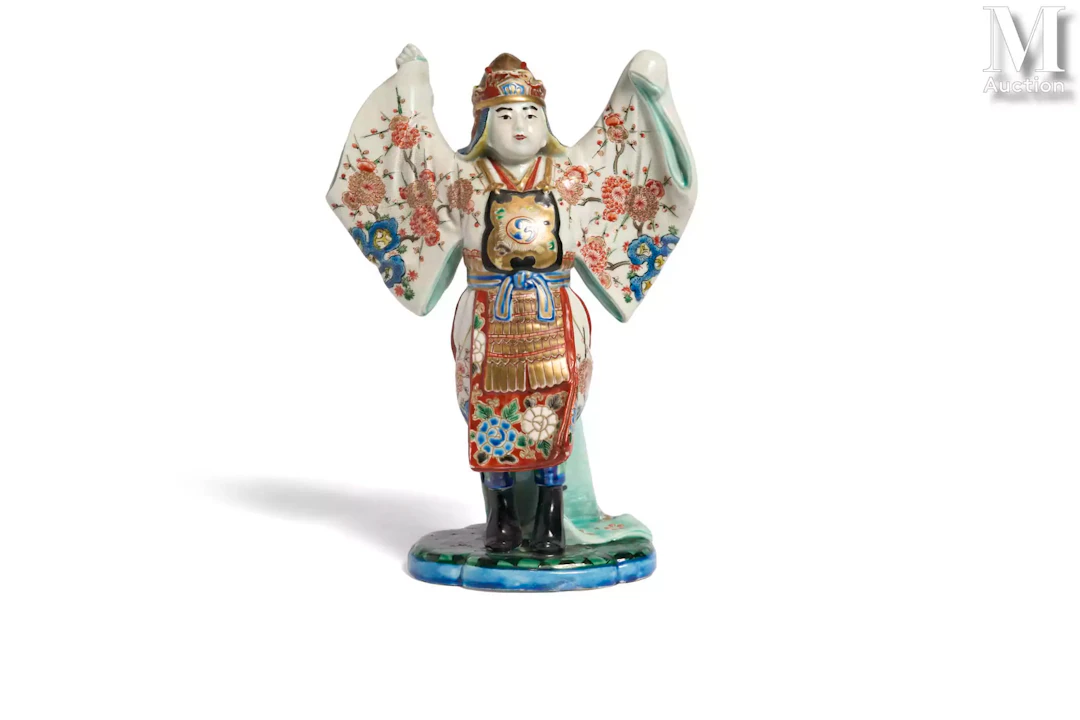 JAPON, fin du XIXe siècle Sujet en porcelaine Kutani