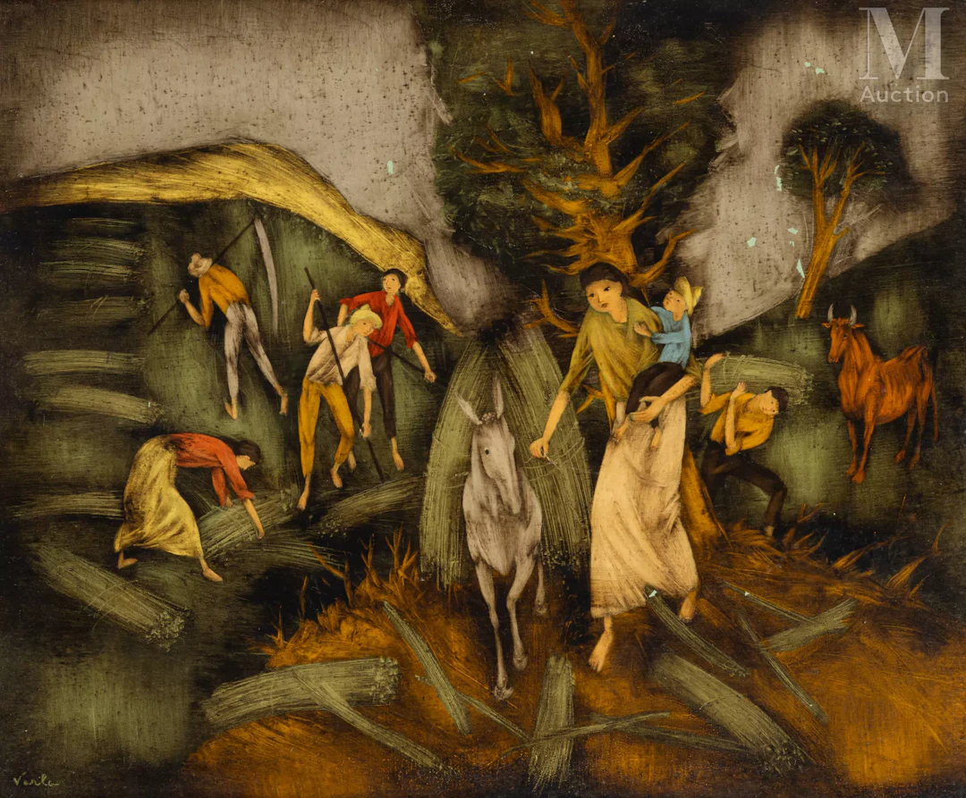 VARLAMICHIVILI Félix dit VARLA (Kutaisi 1903 - Paris 1986) Les moissons