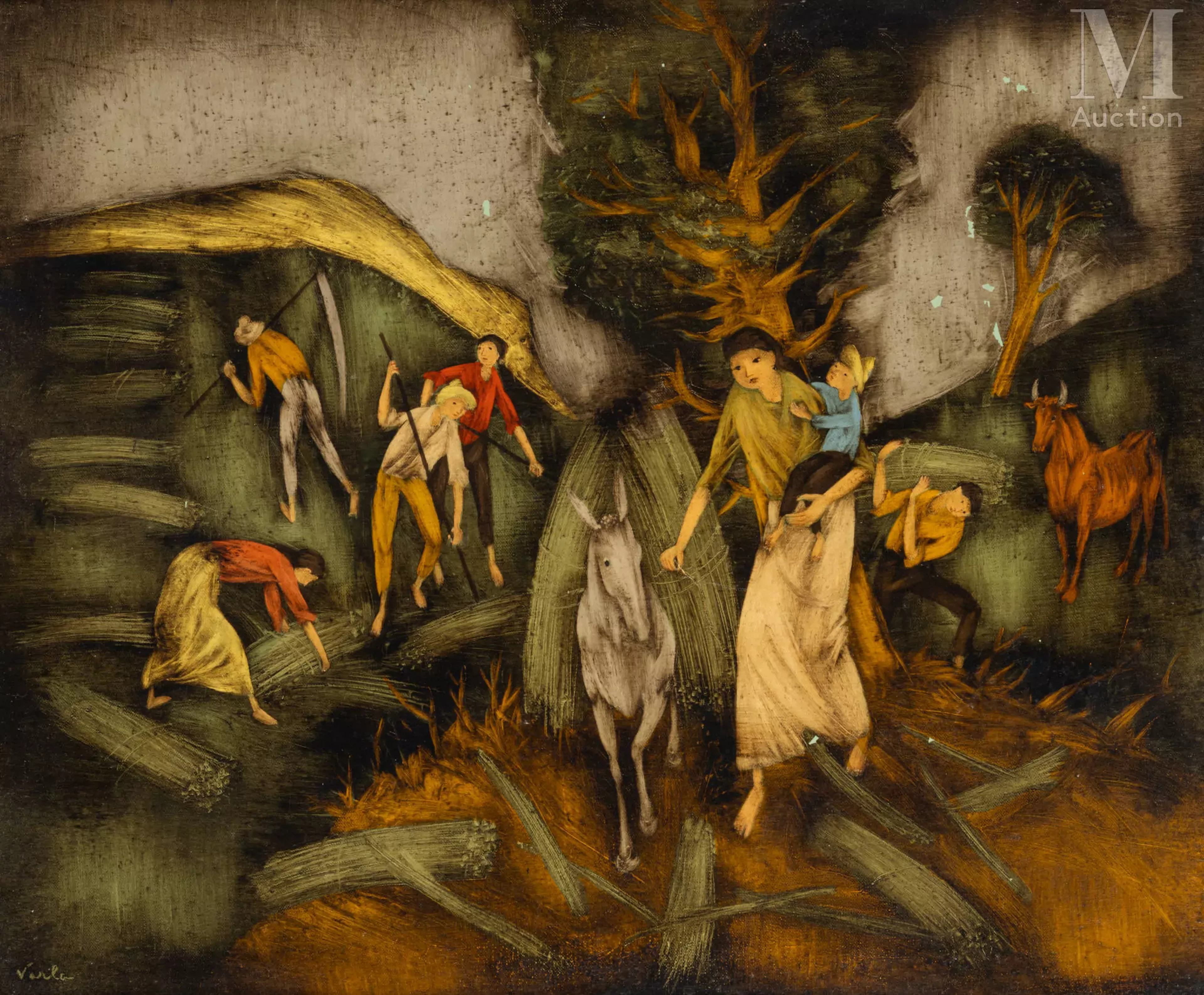 VARLAMICHIVILI Félix dit VARLA (Kutaisi 1903 - Paris 1986) Les moissons