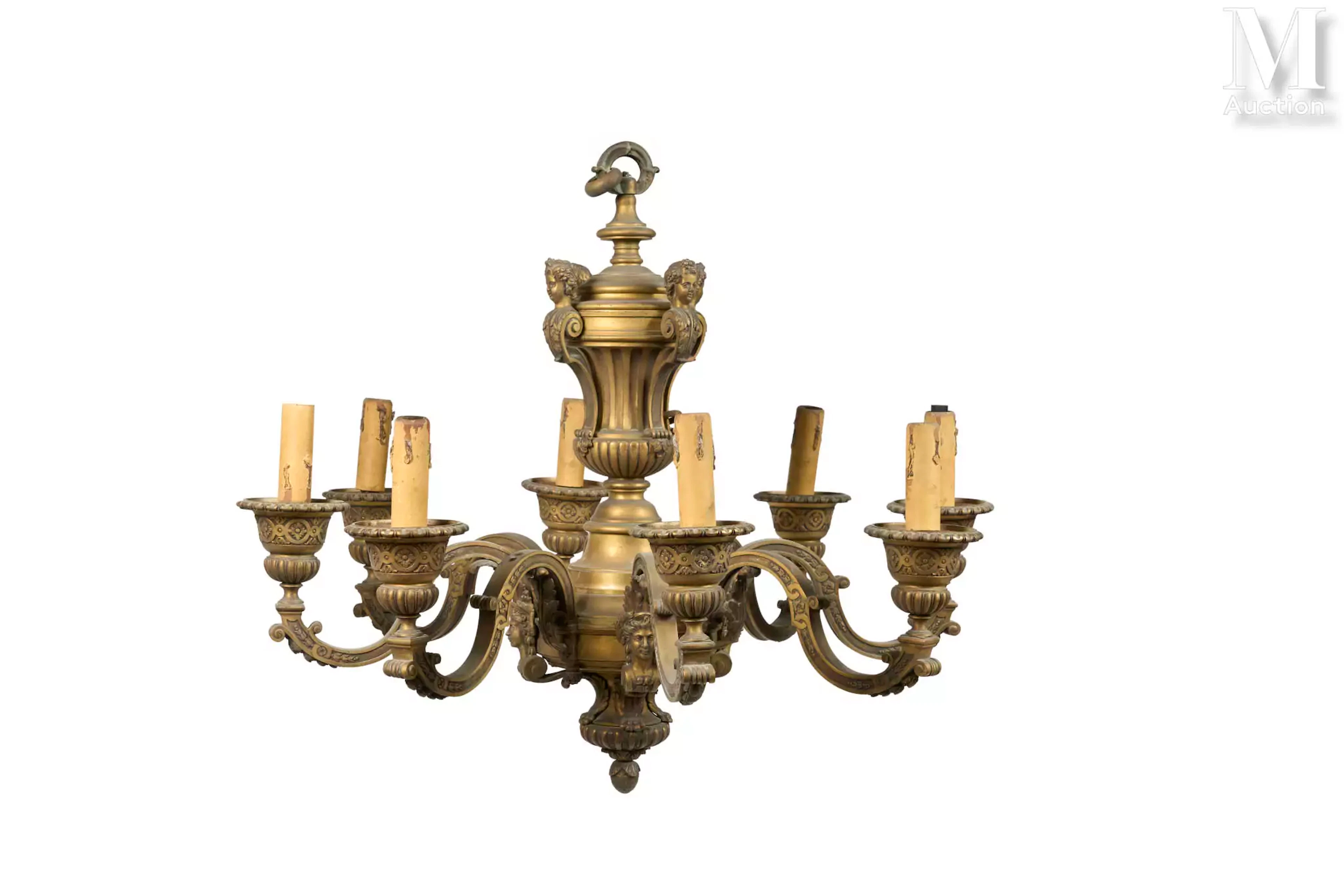 Lustre dit Mazarin de style Régence de la fin du XIXe siècle