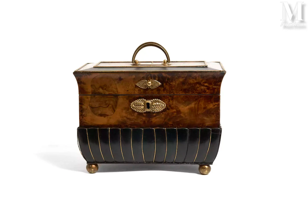 Coffret à thé probablemnt Angleterre XIXe siècle