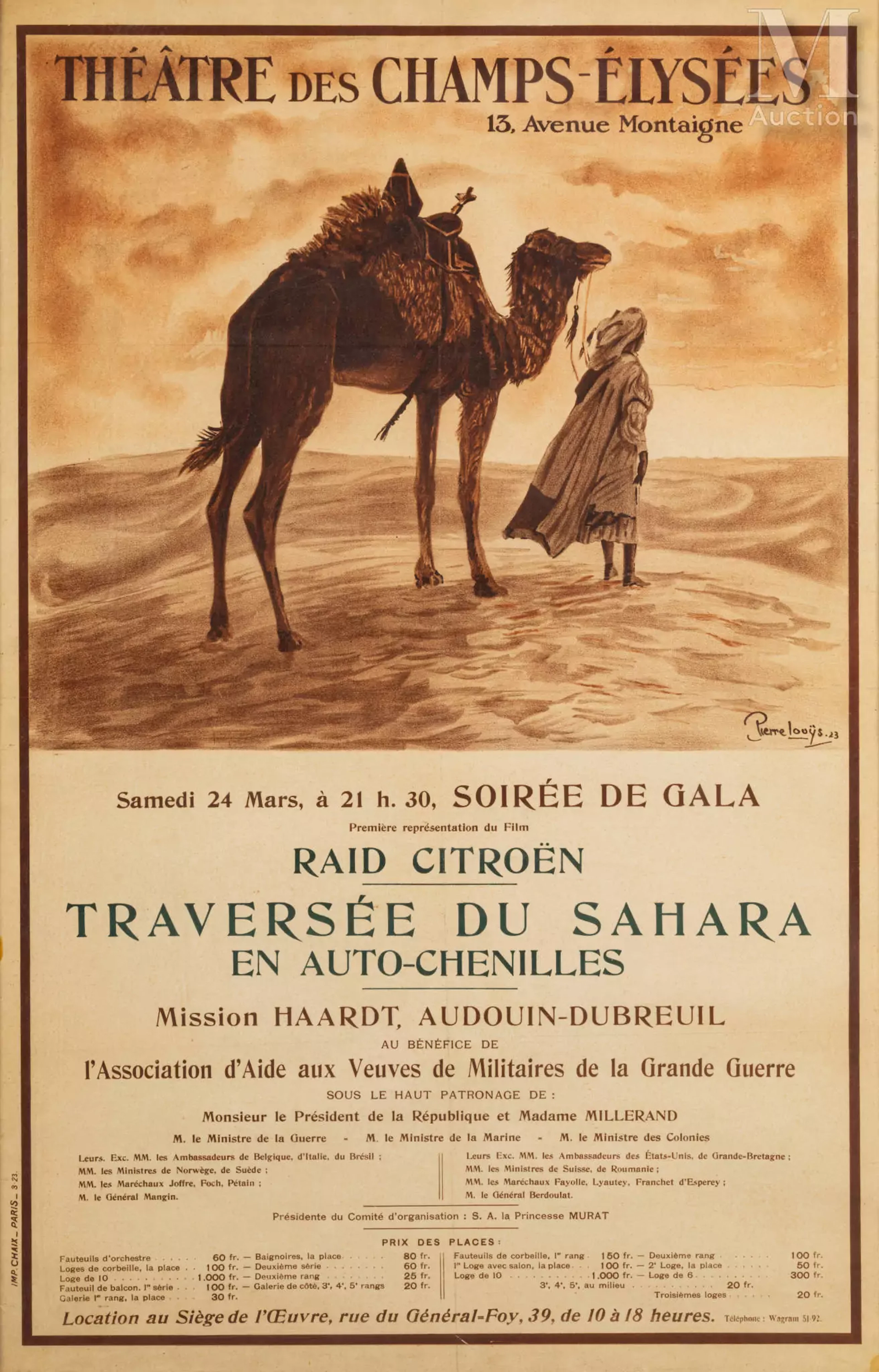 Affiche « Raid Citroën, Traversée du Sahara en auto-chenilles » France