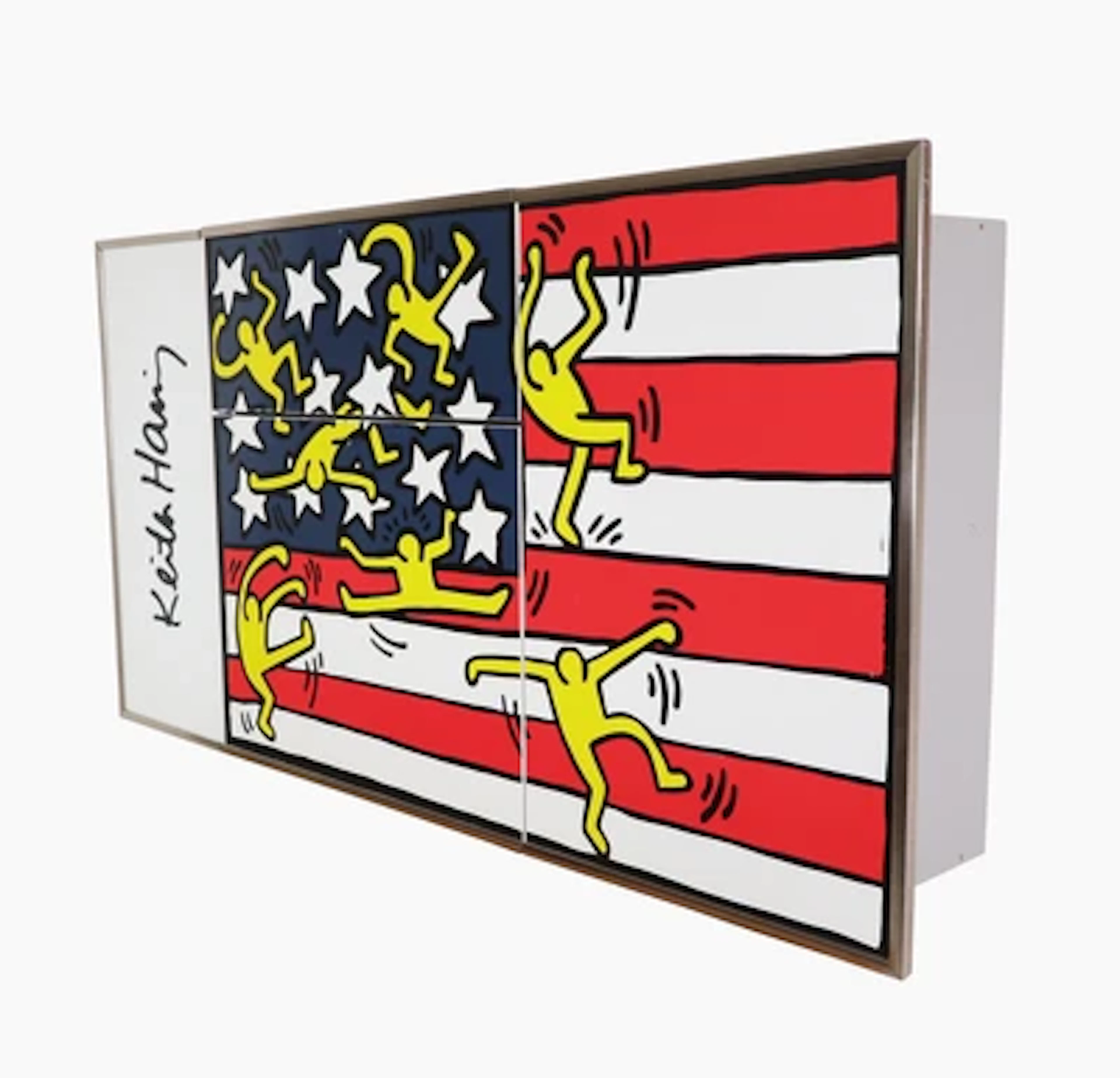 Keith Haring Stars and Stripes-Hängebar, New York um 1990