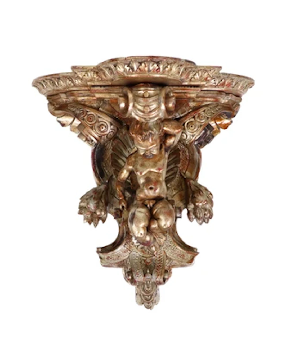 Dekorative italienische Wandkonsole im Barockstil, 19. Jahrhundert
