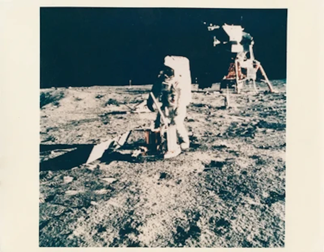 APOLLO 11 - Buzz Aldrin at First Scientific Outpost