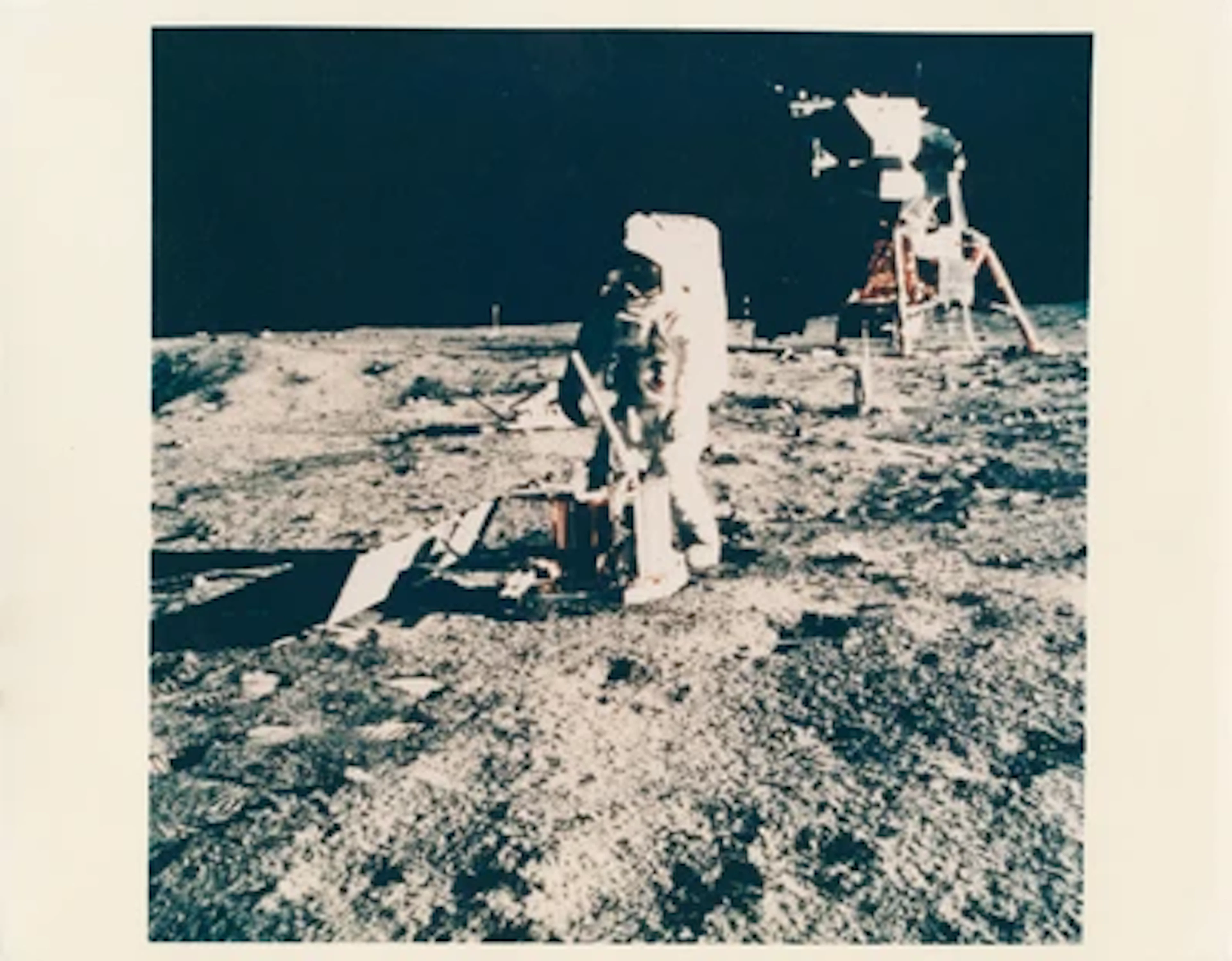 APOLLO 11 - Buzz Aldrin at First Scientific Outpost
