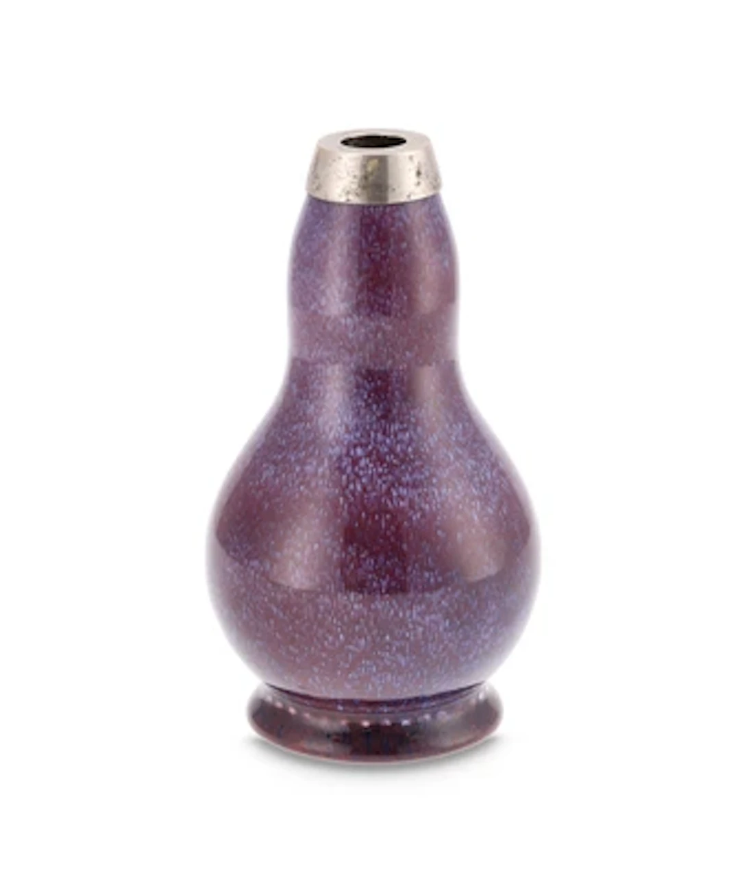 Gustav Partz, a vase with silver-plated mount, Villeroy & Boch, Dresden