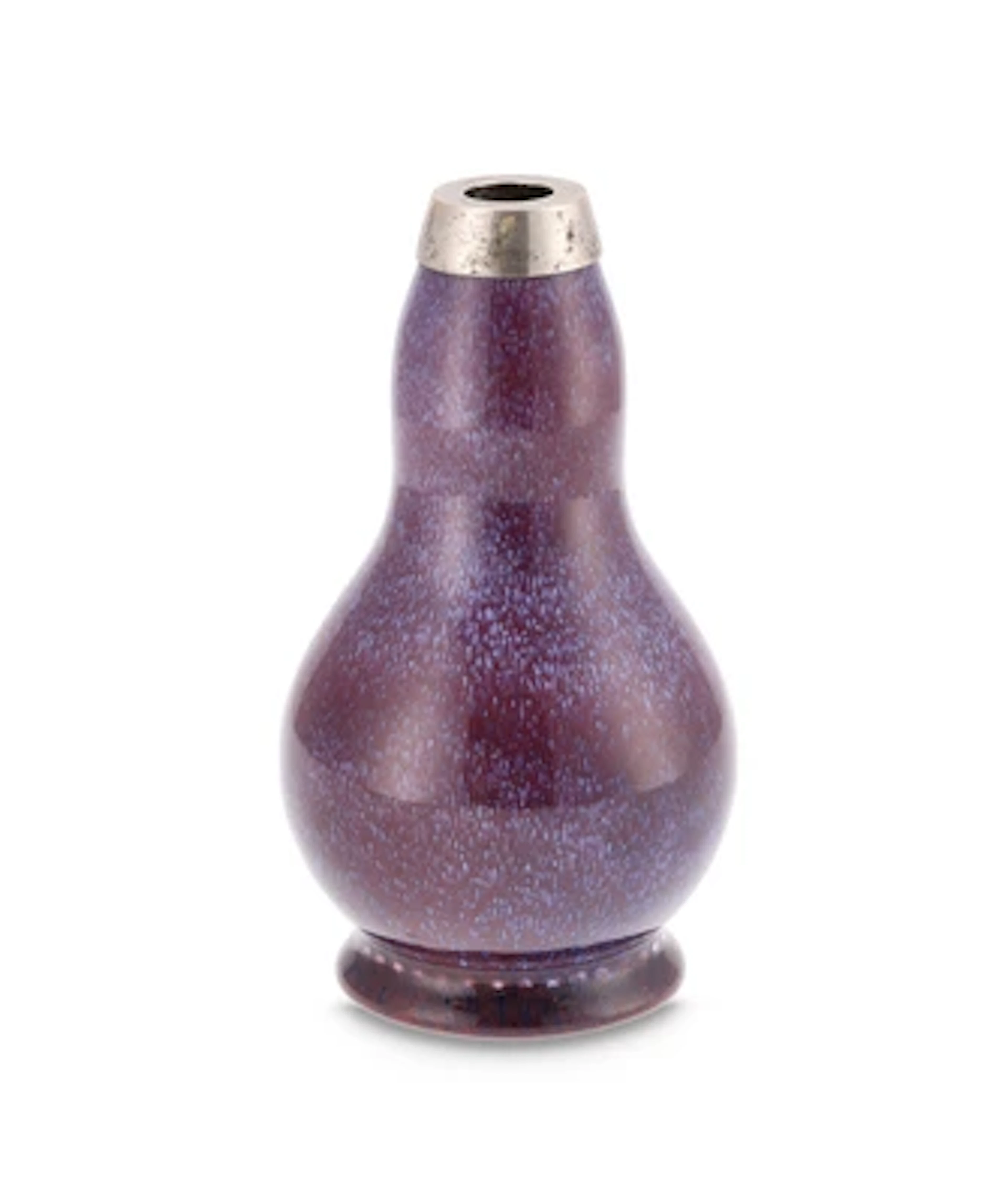 Gustav Partz, a vase with silver-plated mount, Villeroy & Boch, Dresden