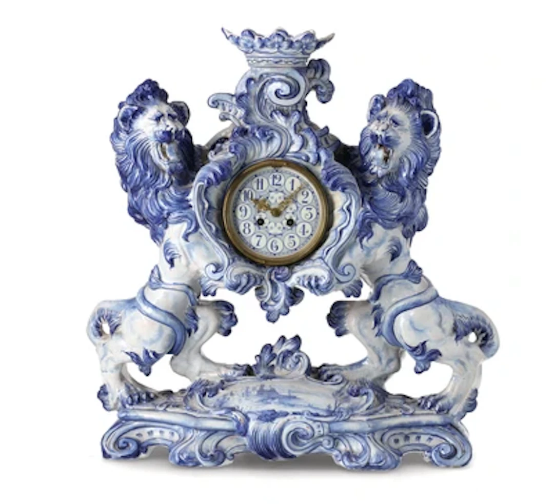 A Large Mantel Clock, Emil Gallé, Nancy, Saint-Clément, Late 19th Century